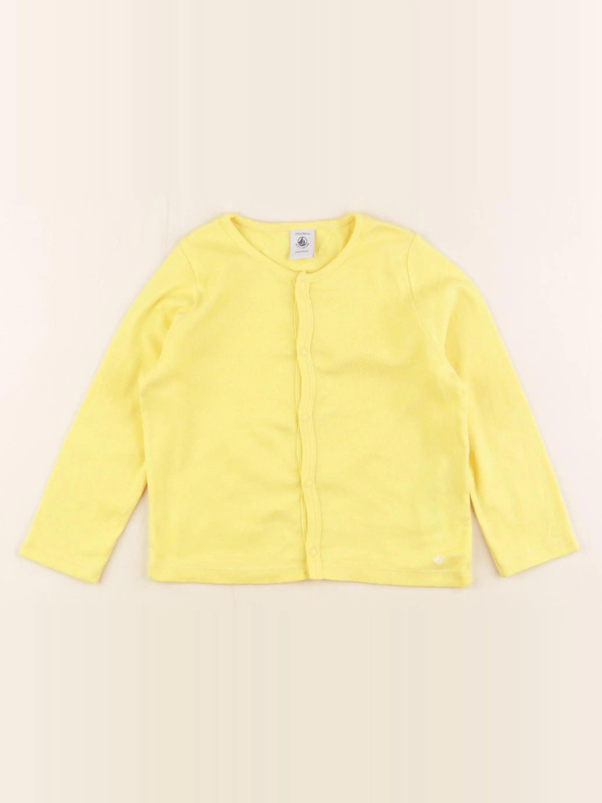 Petit Bateau - tee-shirt jaune - 24 mois