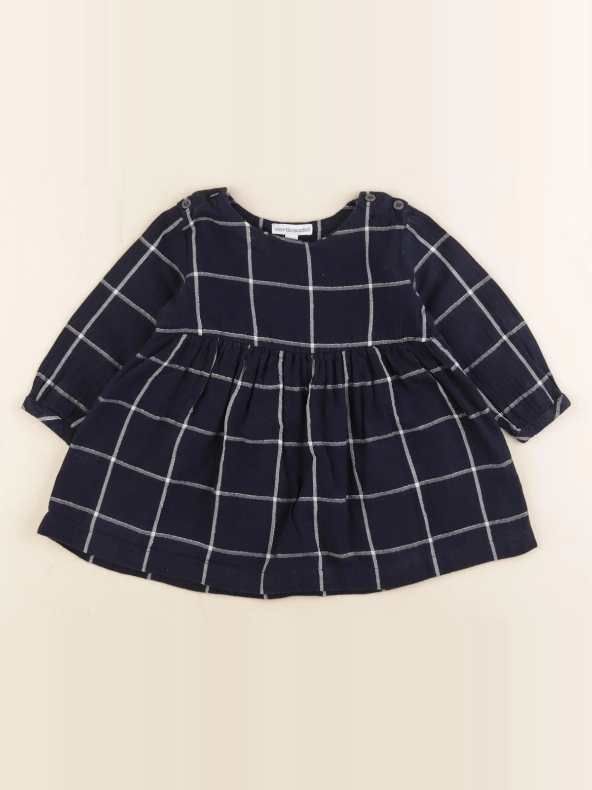 Vertbaudet - robe bleu - 9 mois