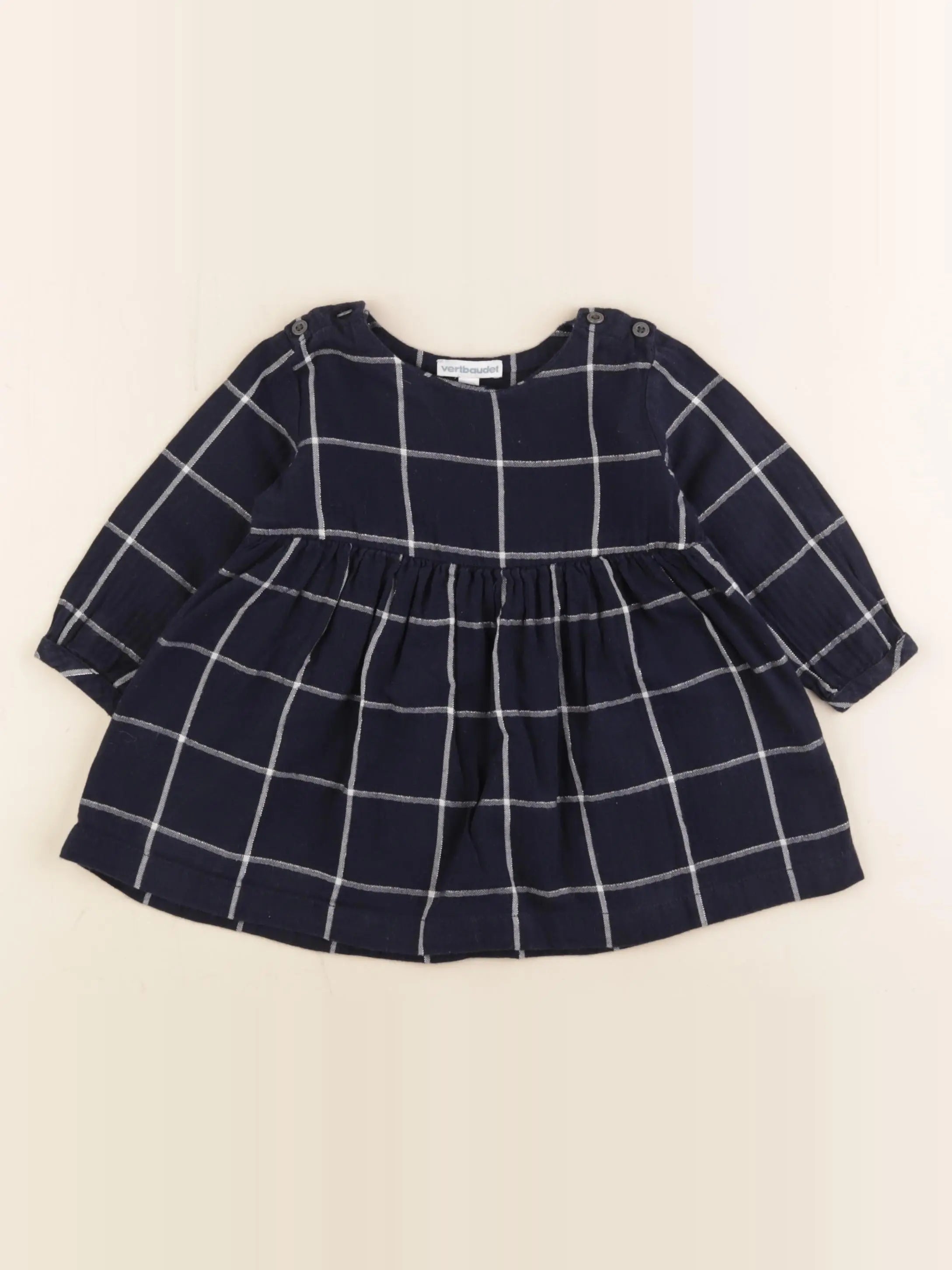 Vertbaudet - robe bleu - 9 mois