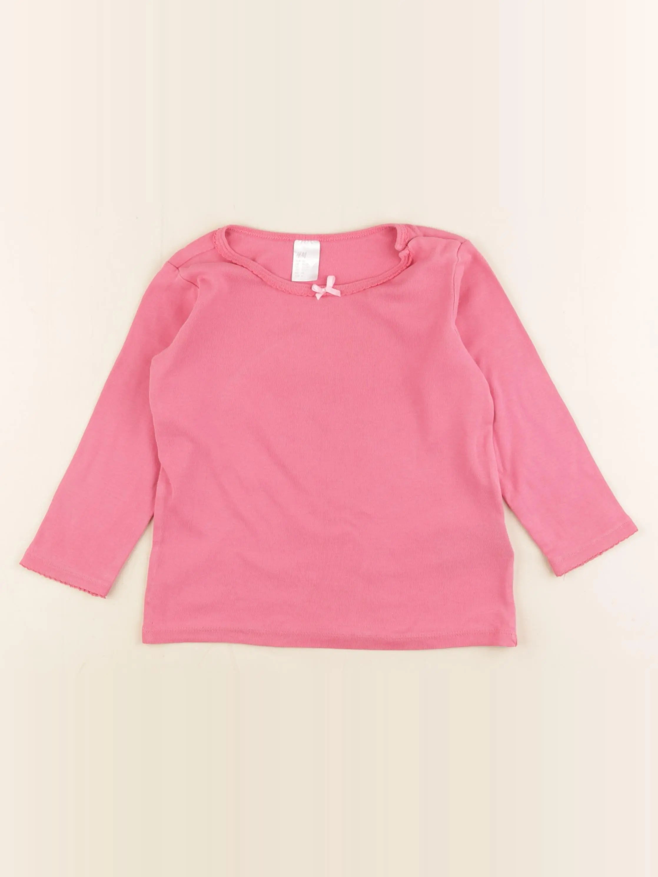 H&M - tee-shirt rose - 18/24 mois