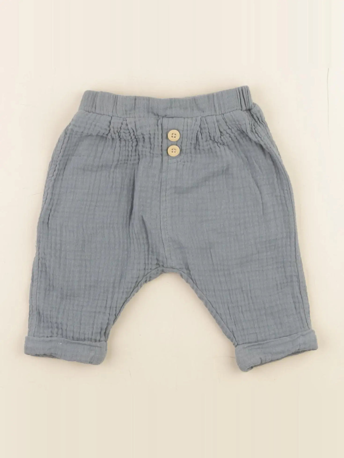 Vertbaudet - pantalon bleu - 6 mois