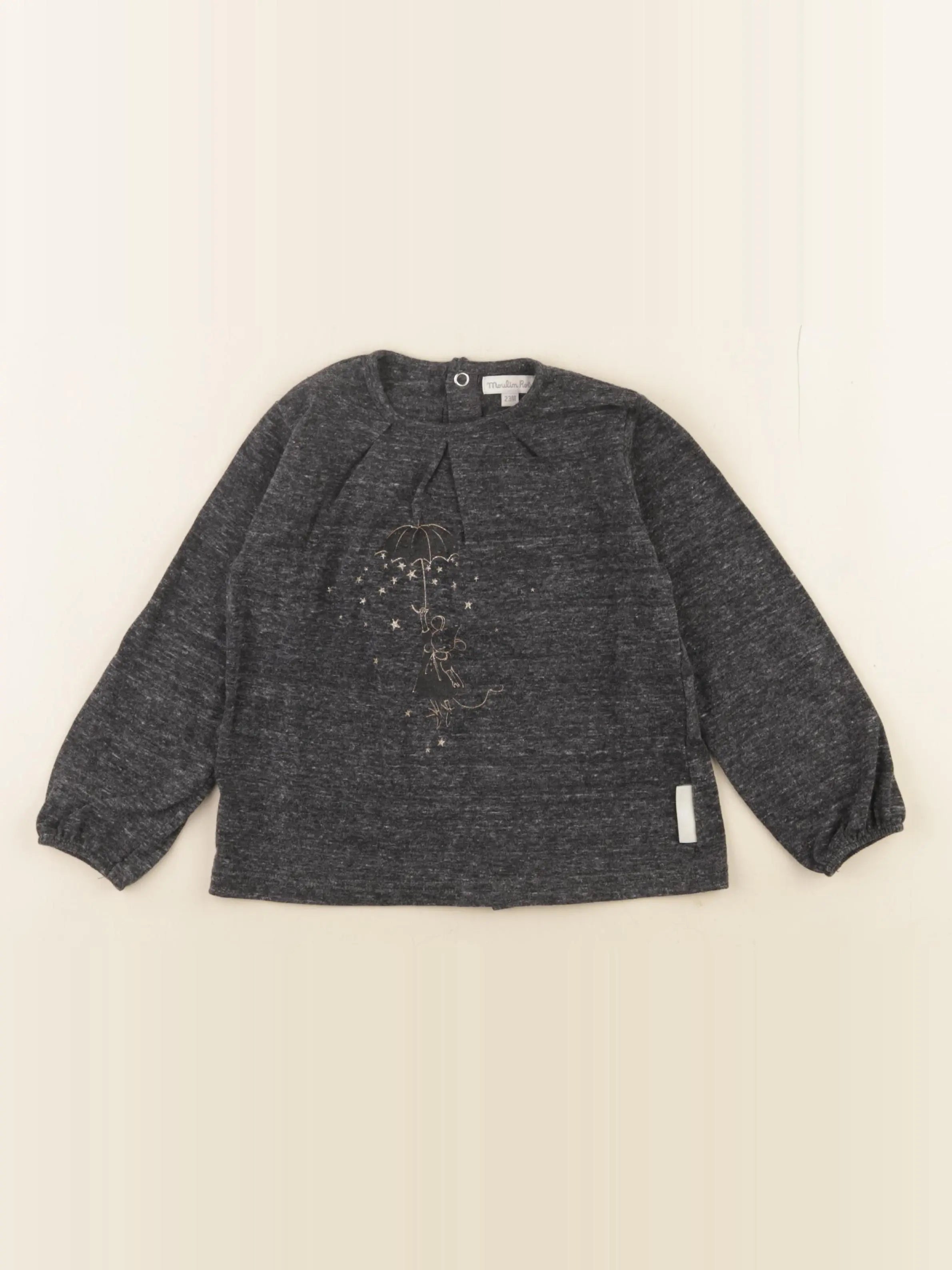 Moulin Roty - tee-shirt taupe - 2 ans