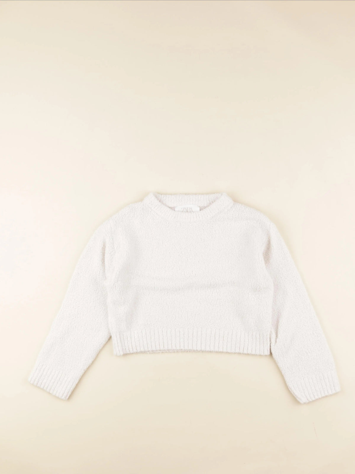 Zara - pull blanc - 6/7 ans