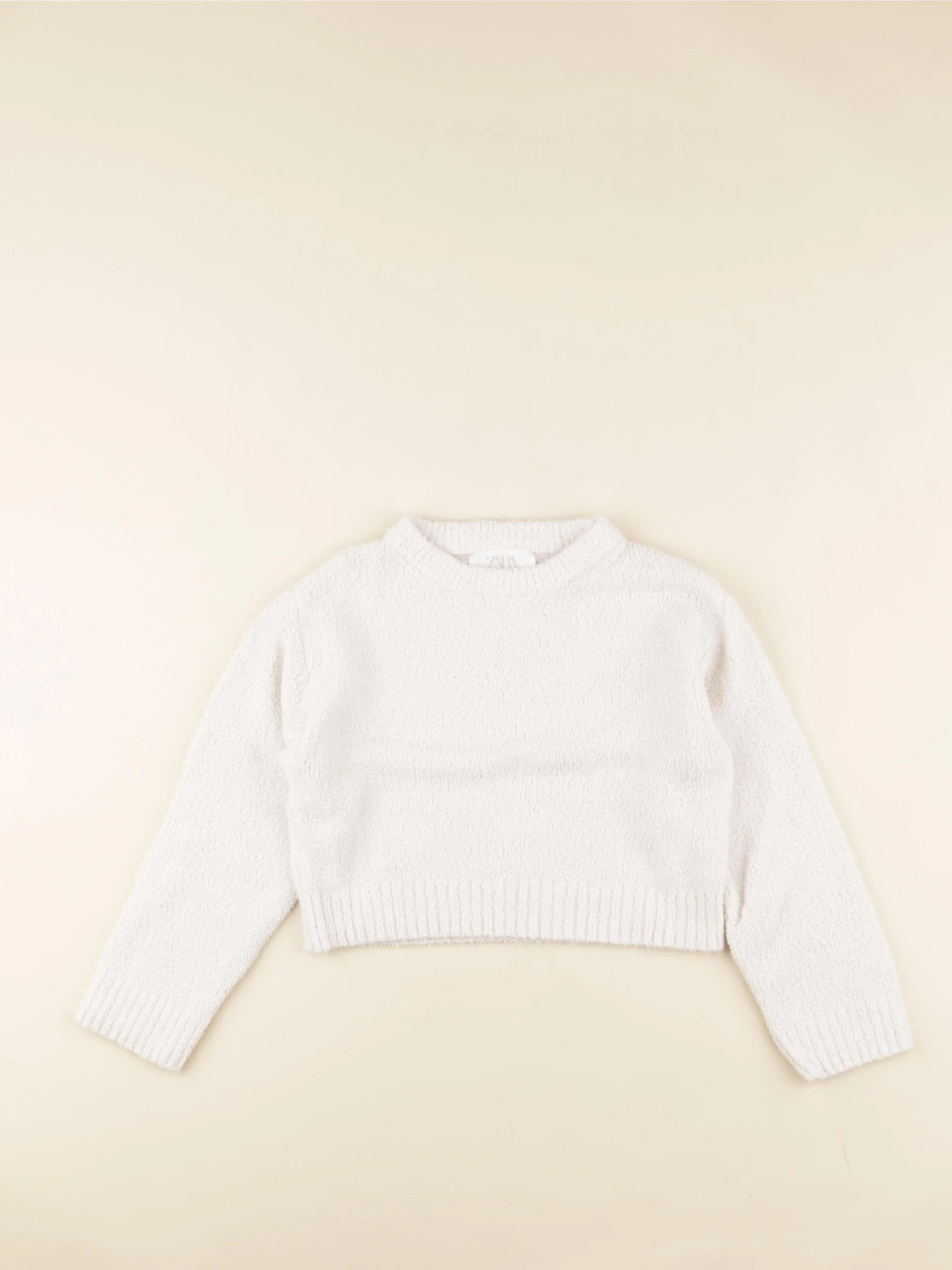 Zara - pull blanc - 6/7 ans