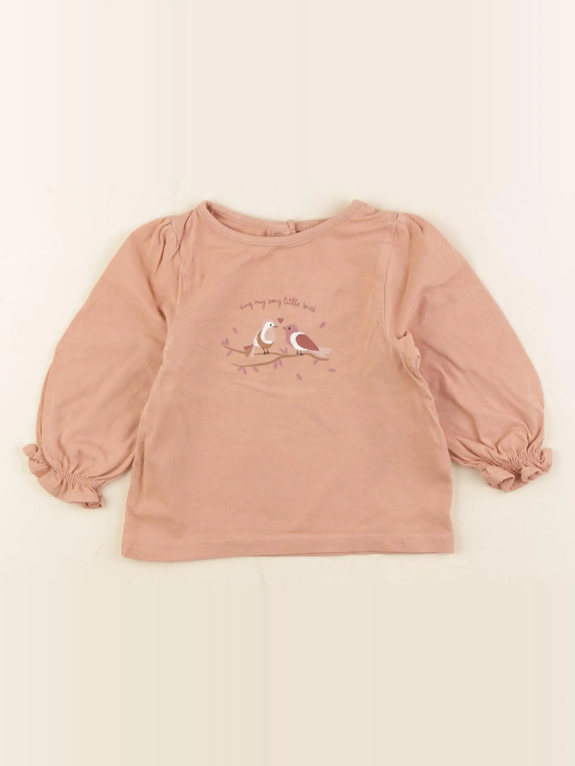 Vertbaudet - tee-shirt marron - 12 mois