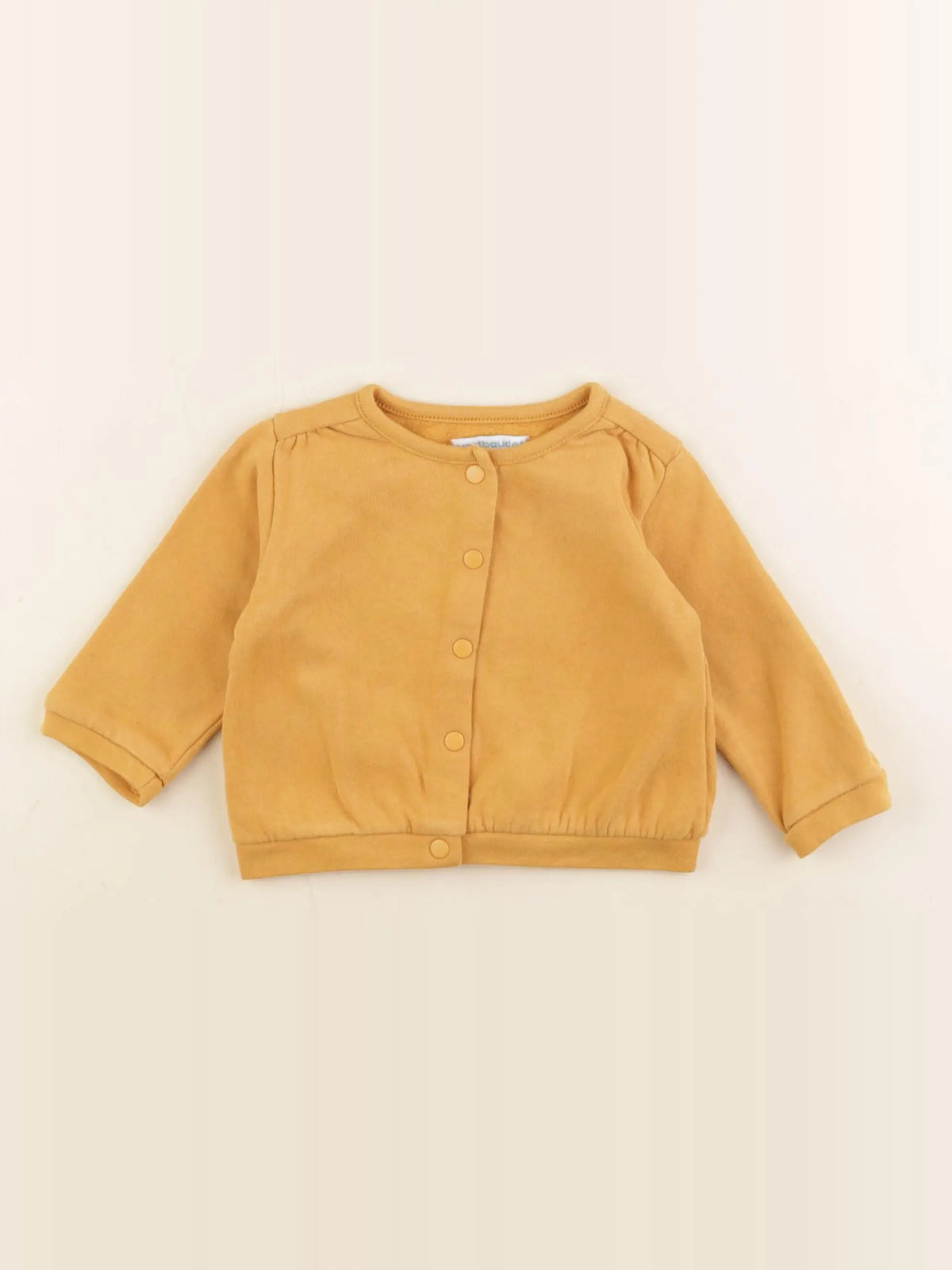 Vertbaudet - sweat jaune - 6 mois