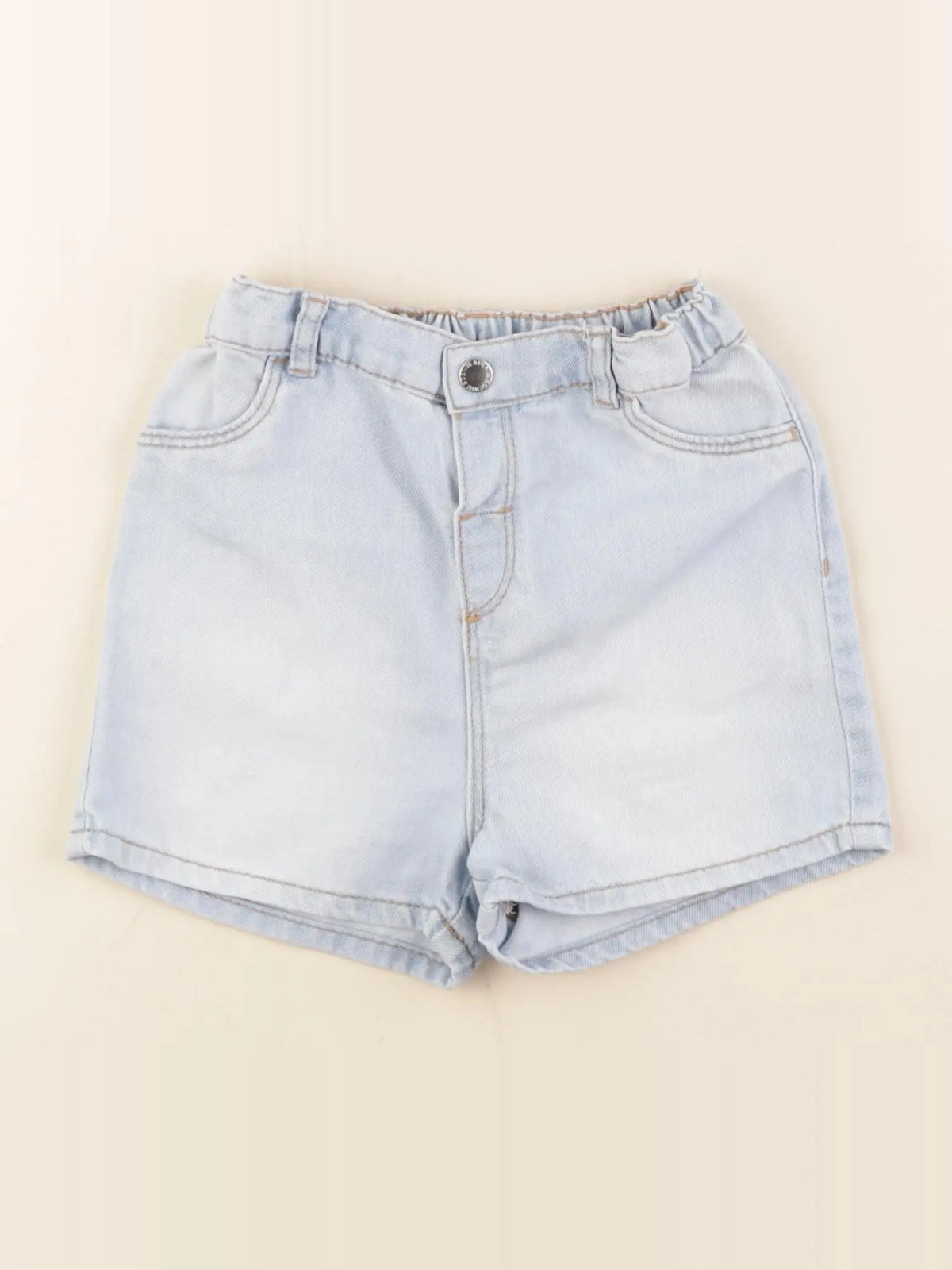 H&M - short bleu - 18/24 mois
