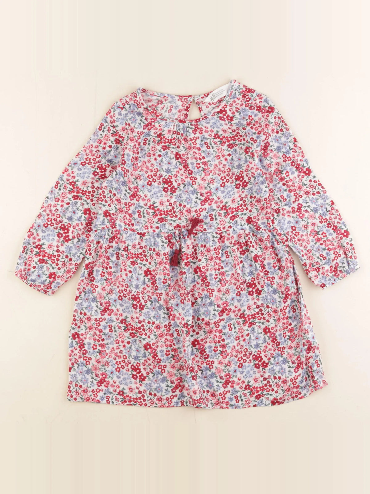 H&M - robe rouge - 3/4 ans
