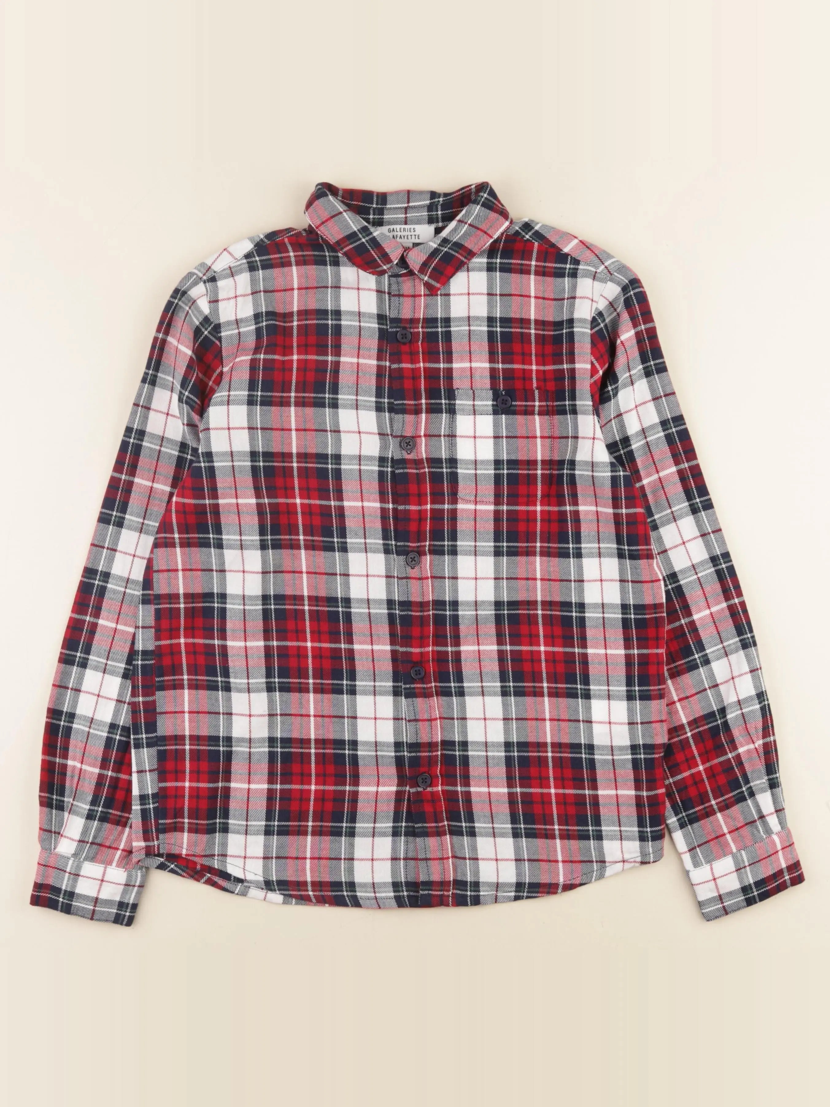 Galeries Lafayette - chemise rouge - 10 ans