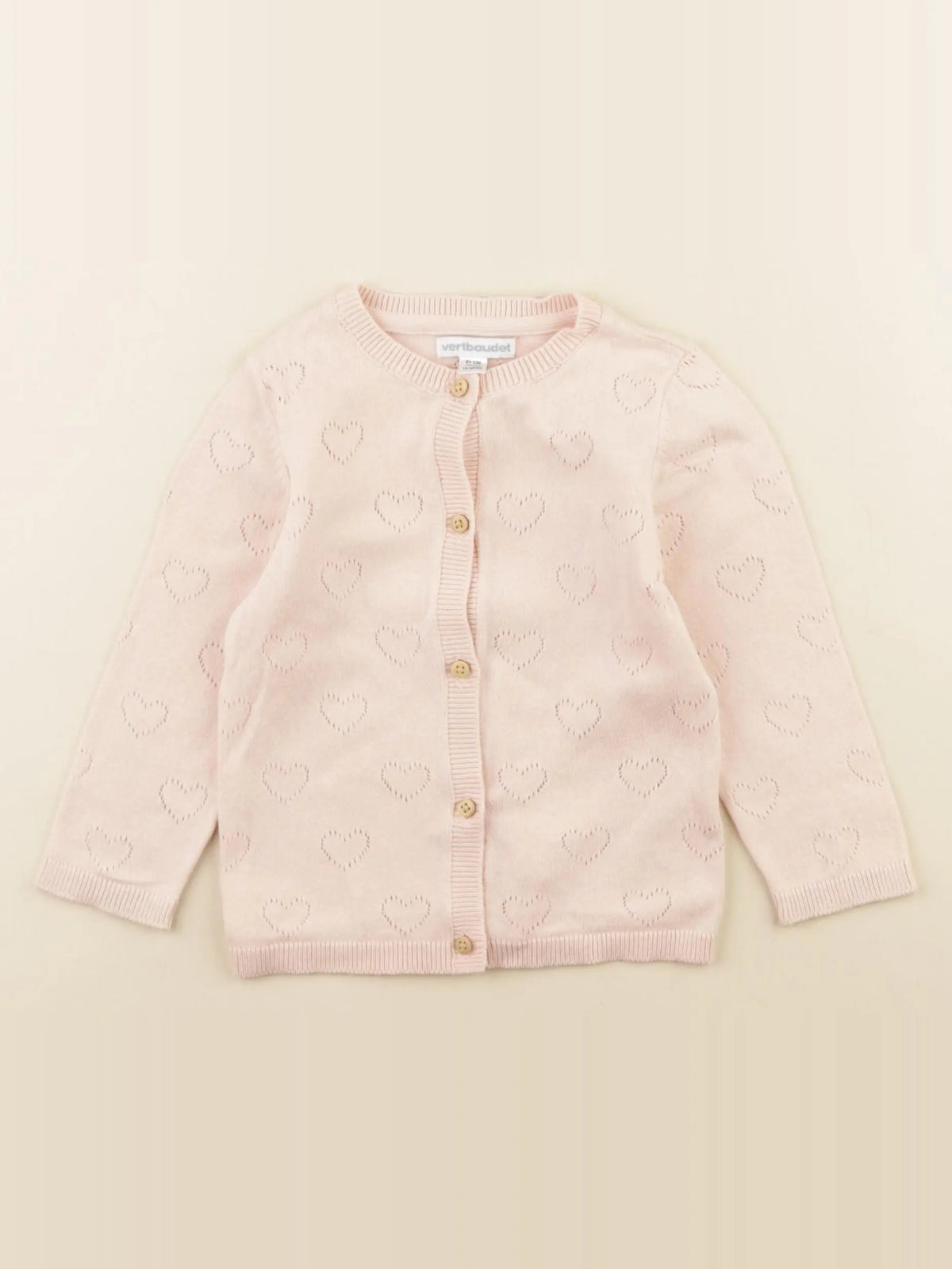Vertbaudet - gilet rose - 18 mois