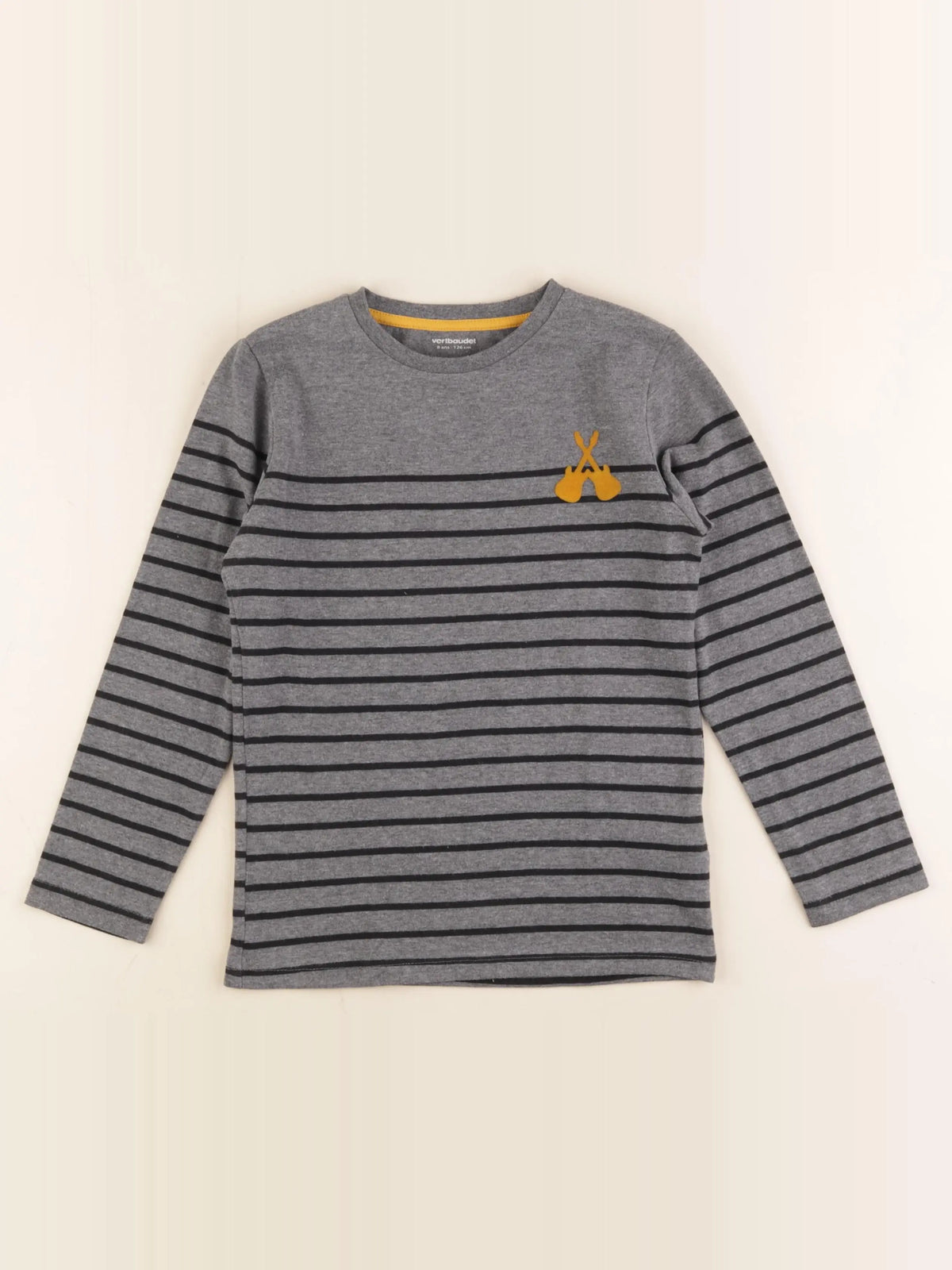 Vertbaudet - tee-shirt gris - 8 ans