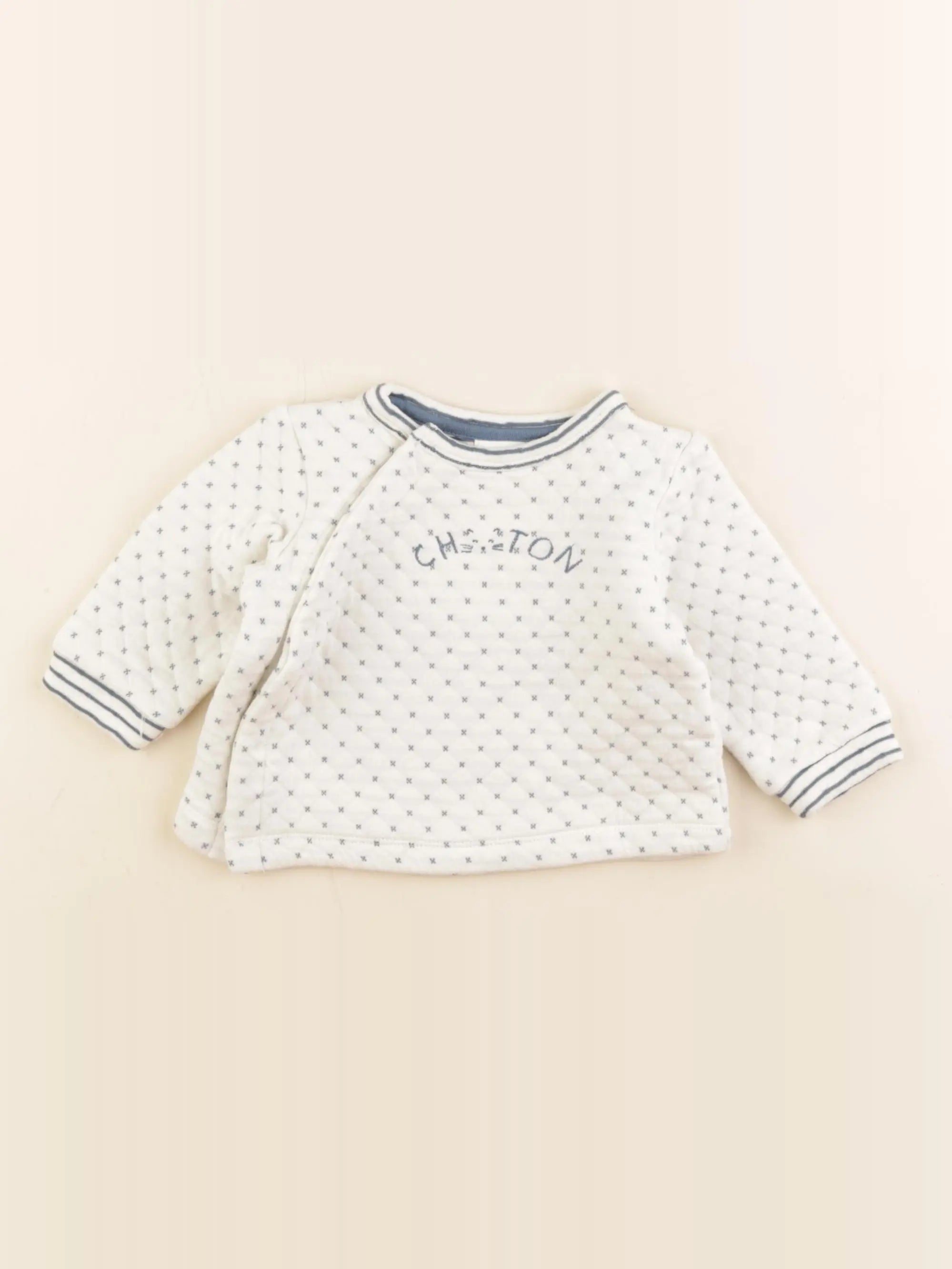Tape à l'oeil - sweat bleu - 6 mois