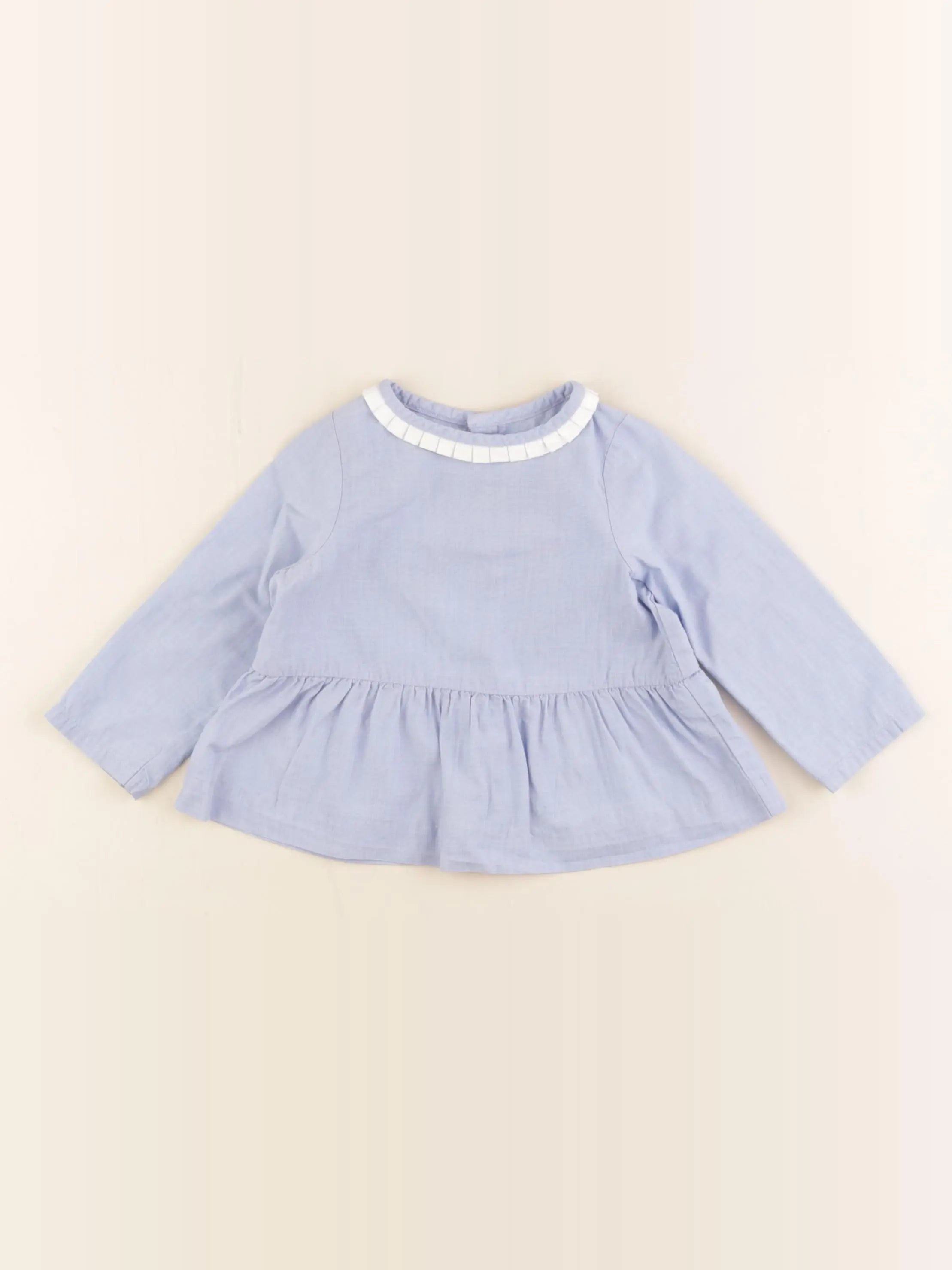 Jacadi - blouse bleu - 12 mois