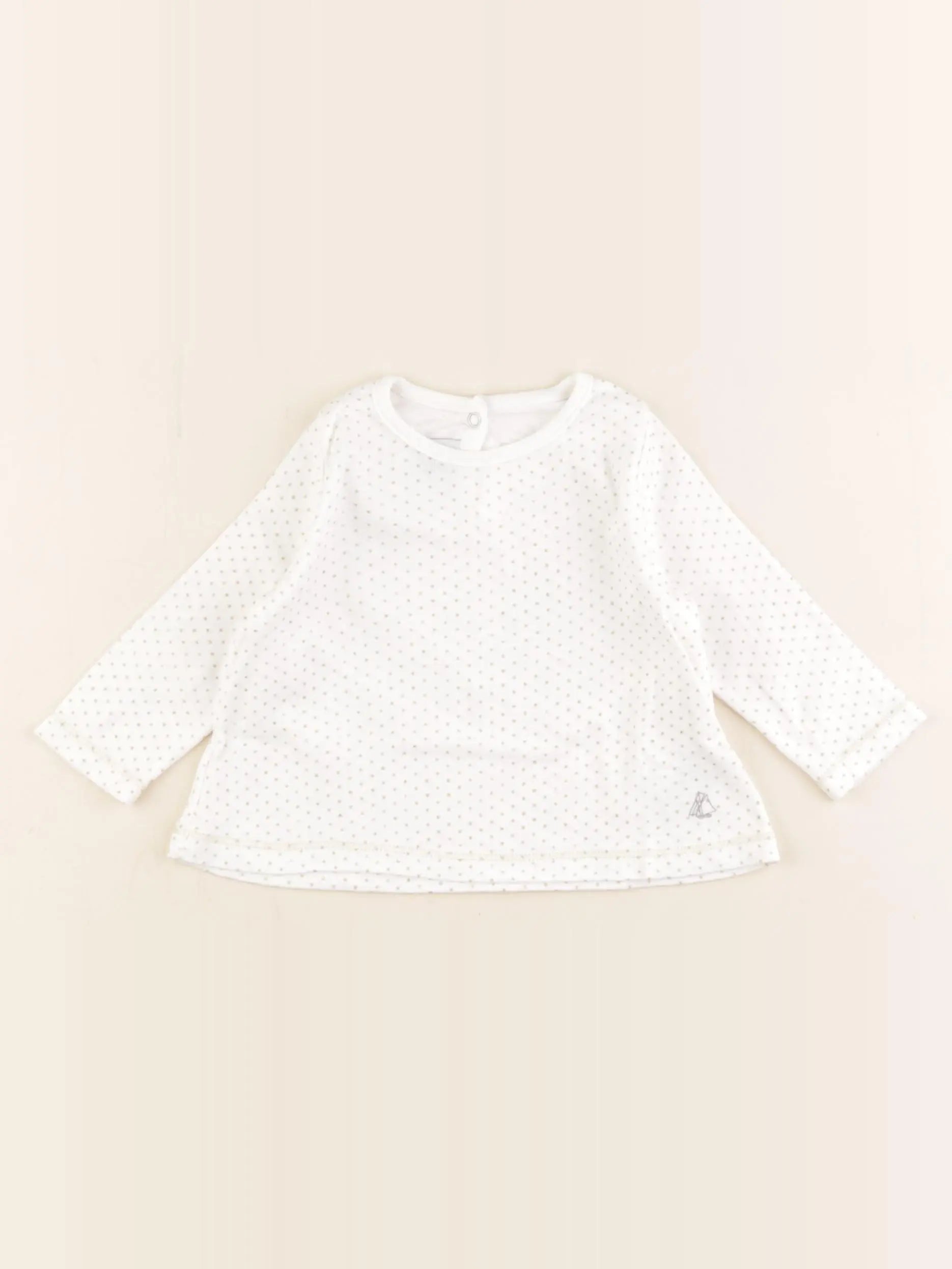 Petit Bateau - tee-shirt blanc - 6 mois