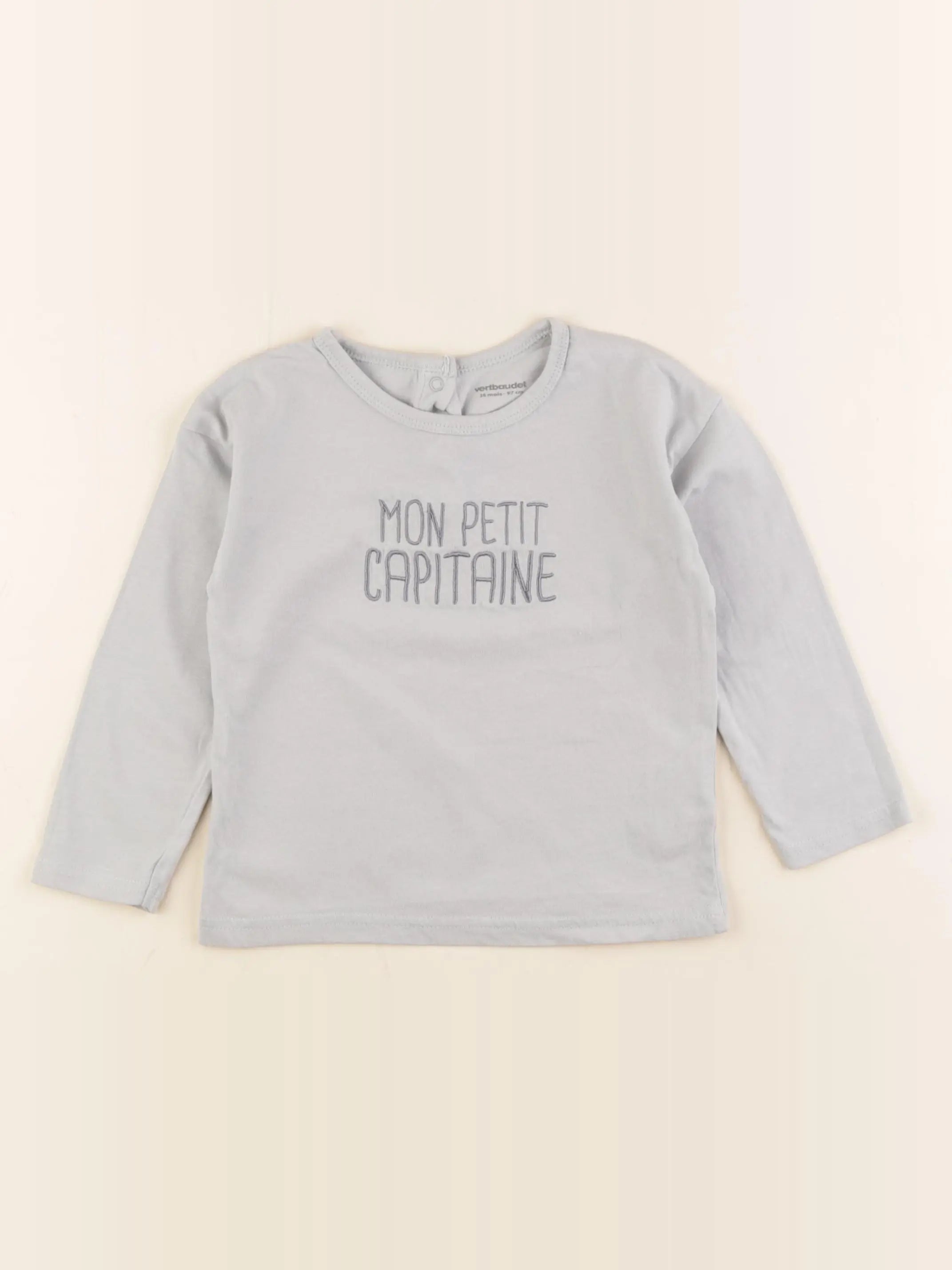 Vertbaudet - tee-shirt bleu - 36 mois