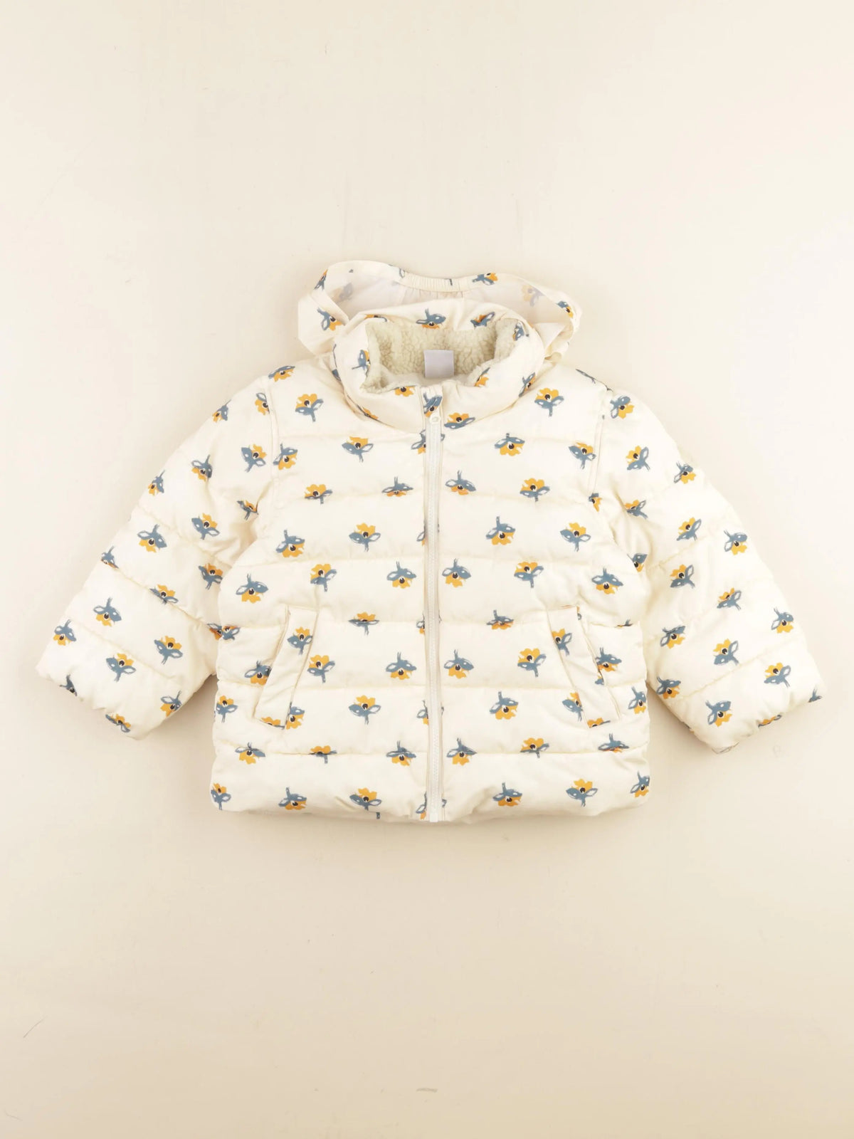 Petit Bateau - doudoune beige - 24 mois