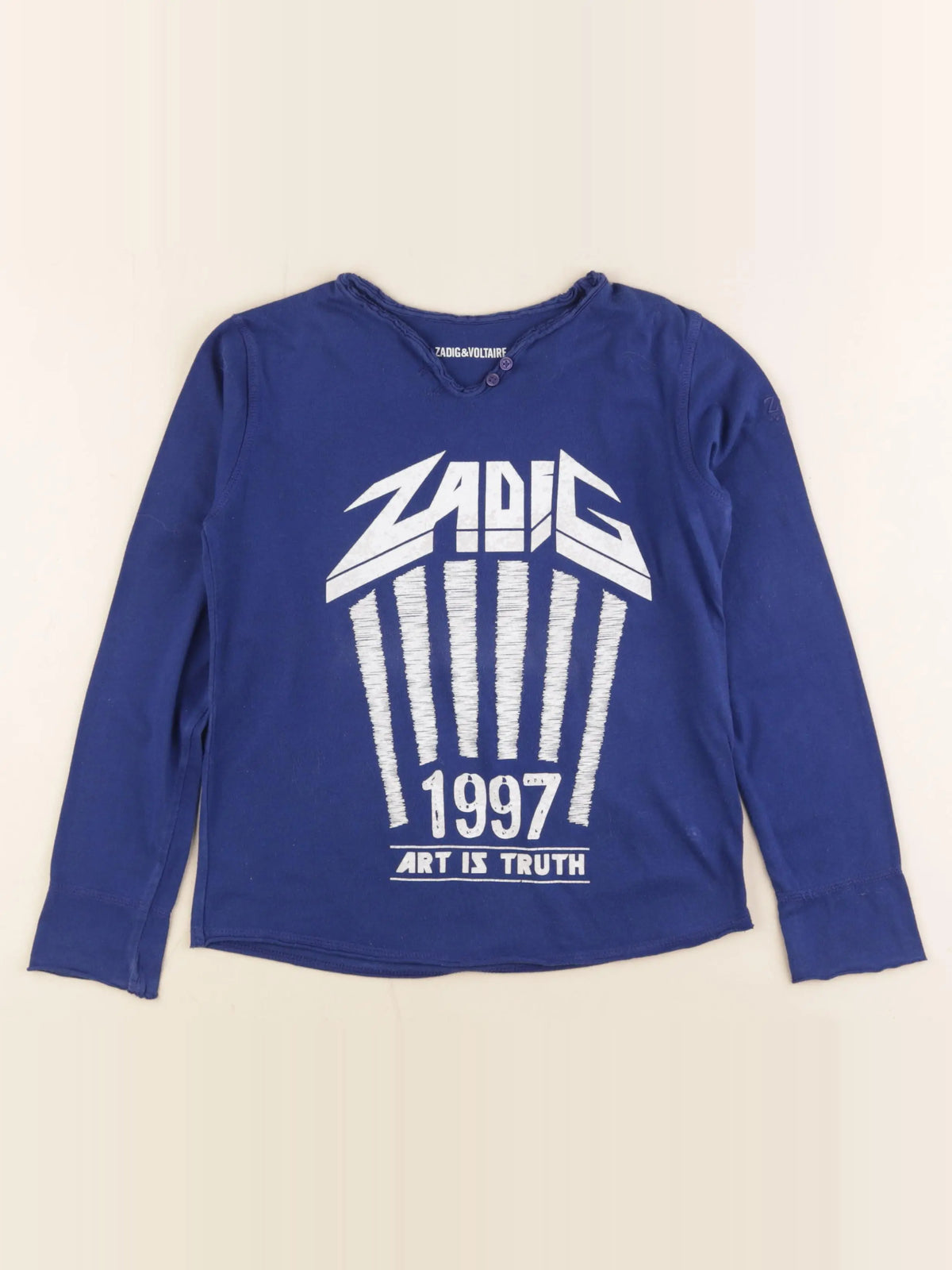 Zadig & Voltaire - tee-shirt bleu - 8 ans