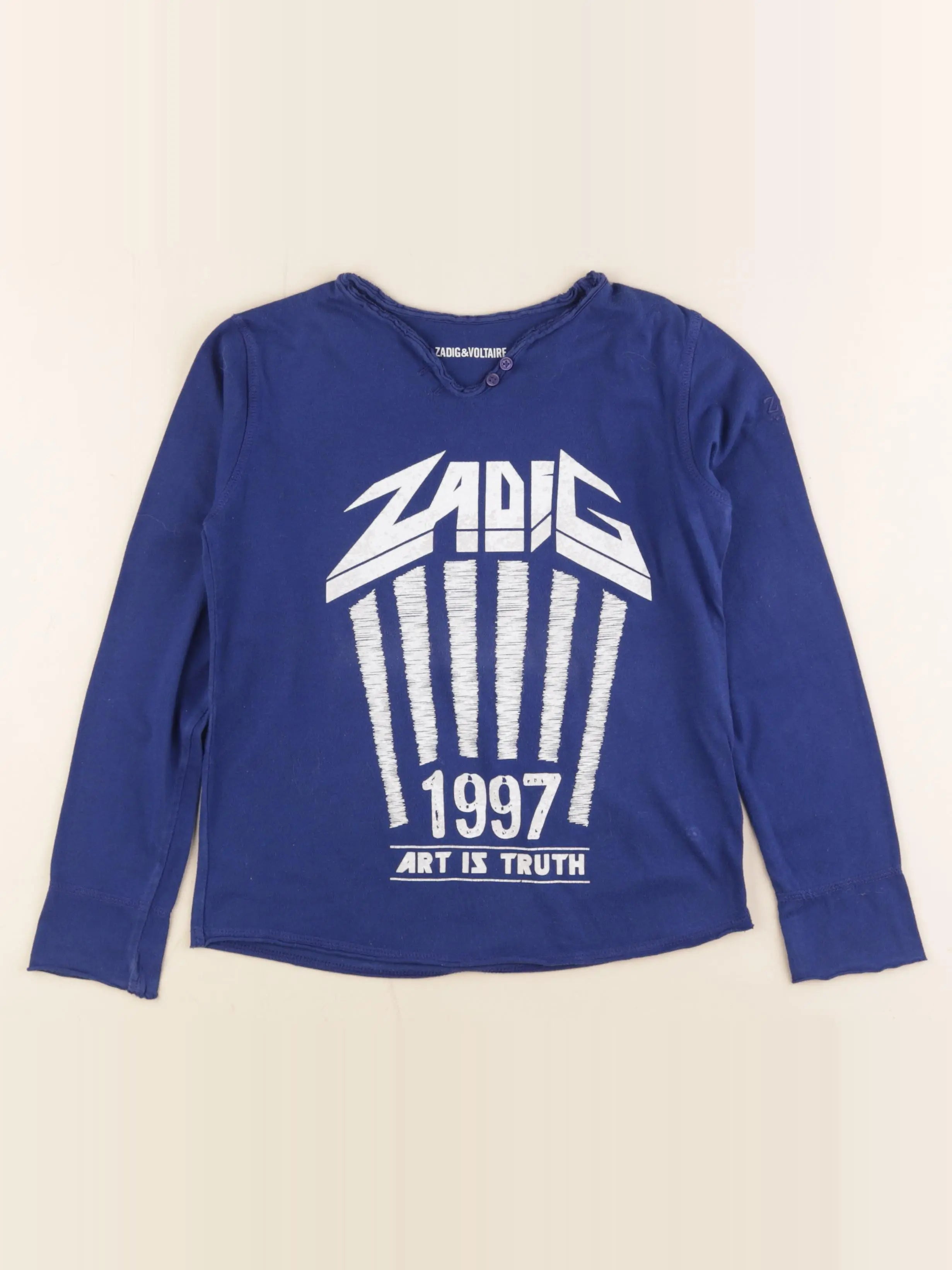 Zadig & Voltaire - tee-shirt bleu - 8 ans