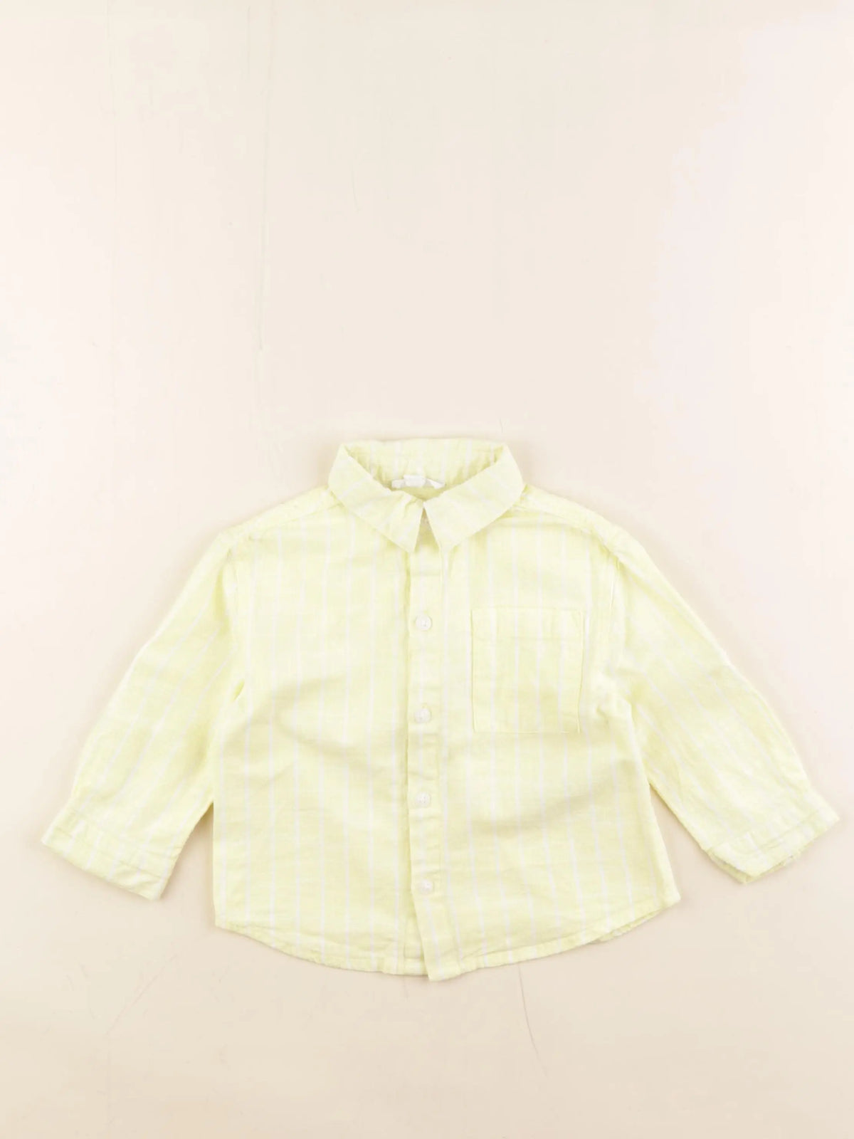 Vertbaudet - chemise jaune - 2 ans
