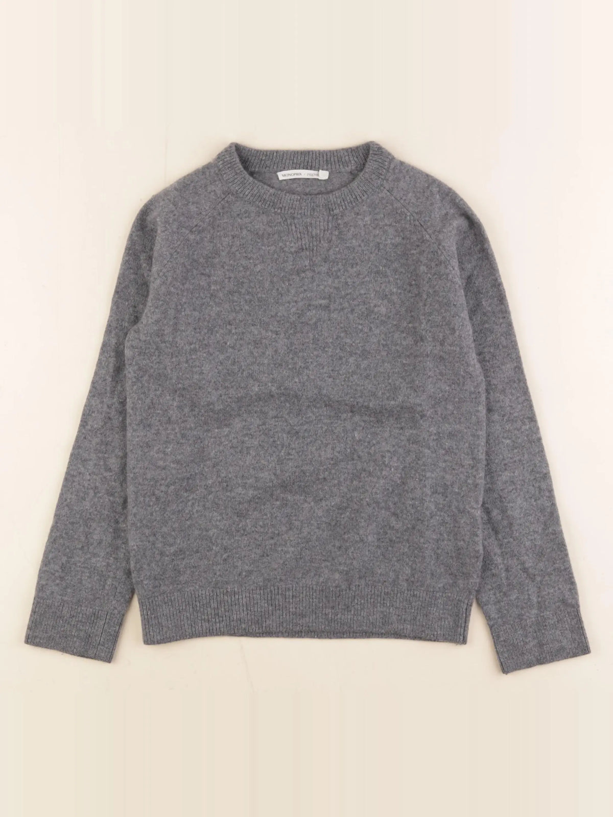 Monoprix - pull gris - 8 ans