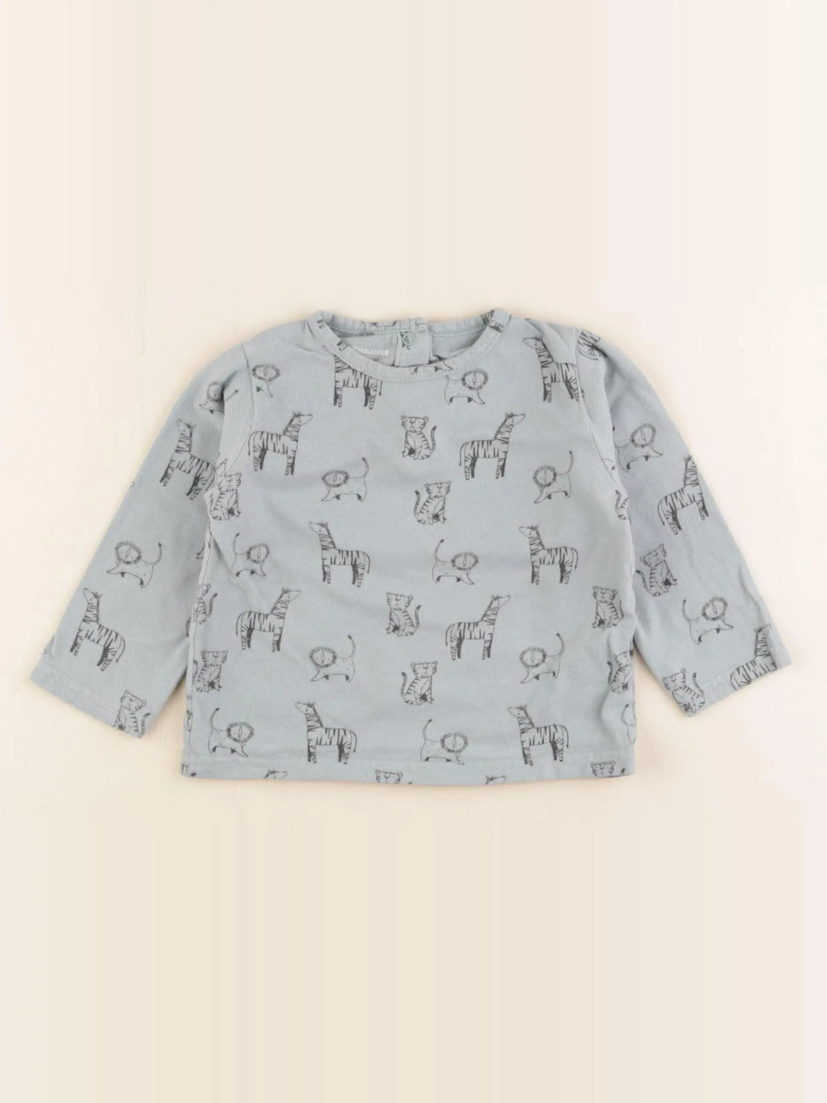 Vertbaudet - tee-shirt bleu - 12 mois