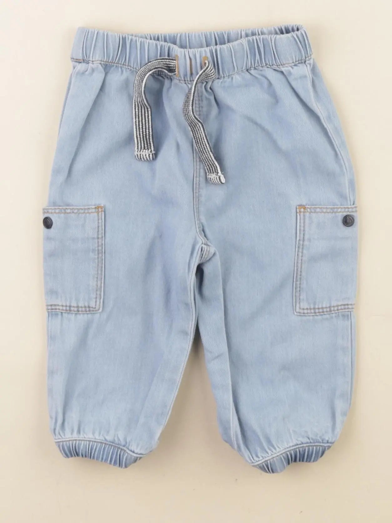 Petit Bateau - pantalon bleu - 6 mois