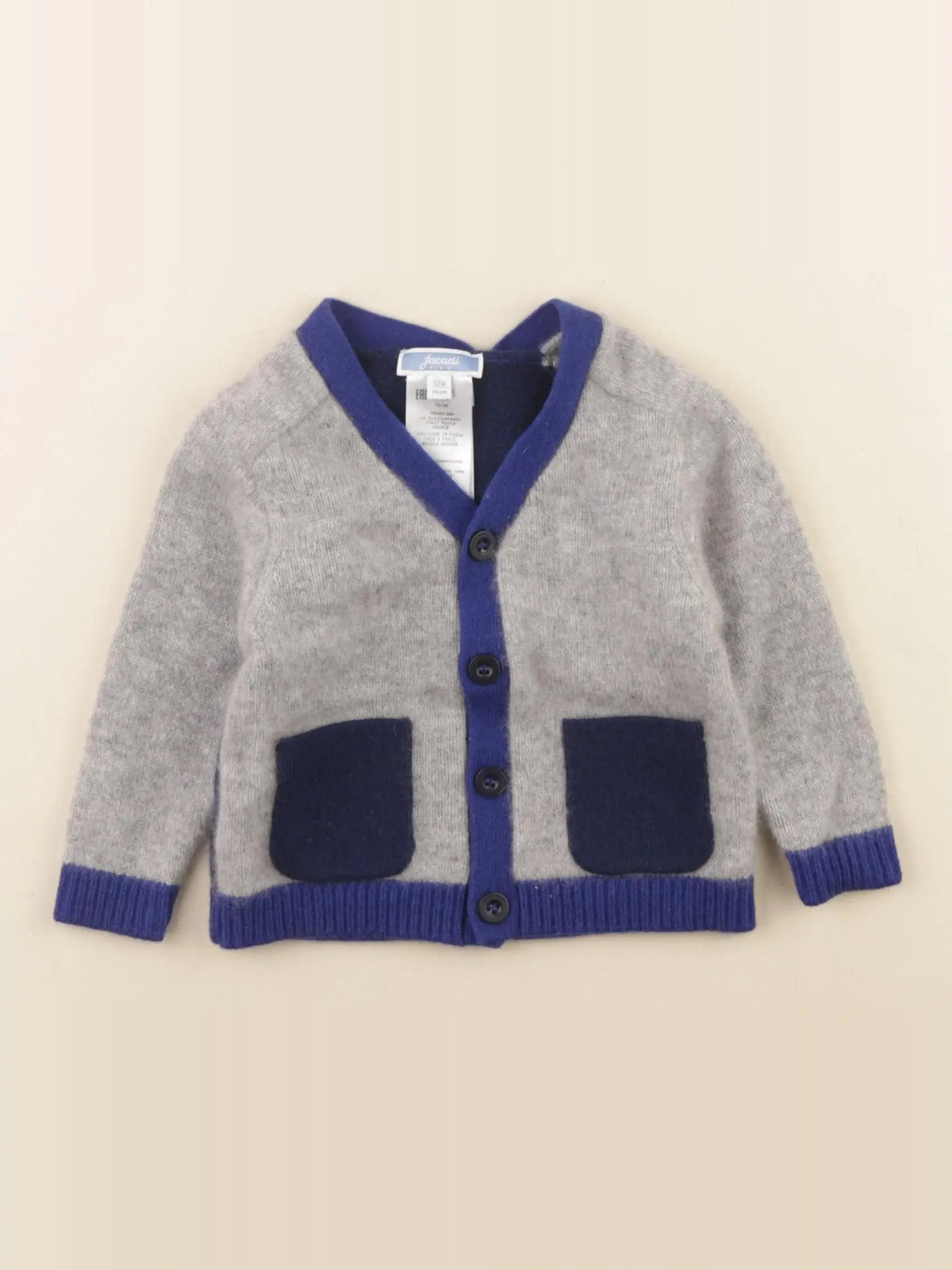 Jacadi - gilet gris - 12 mois
