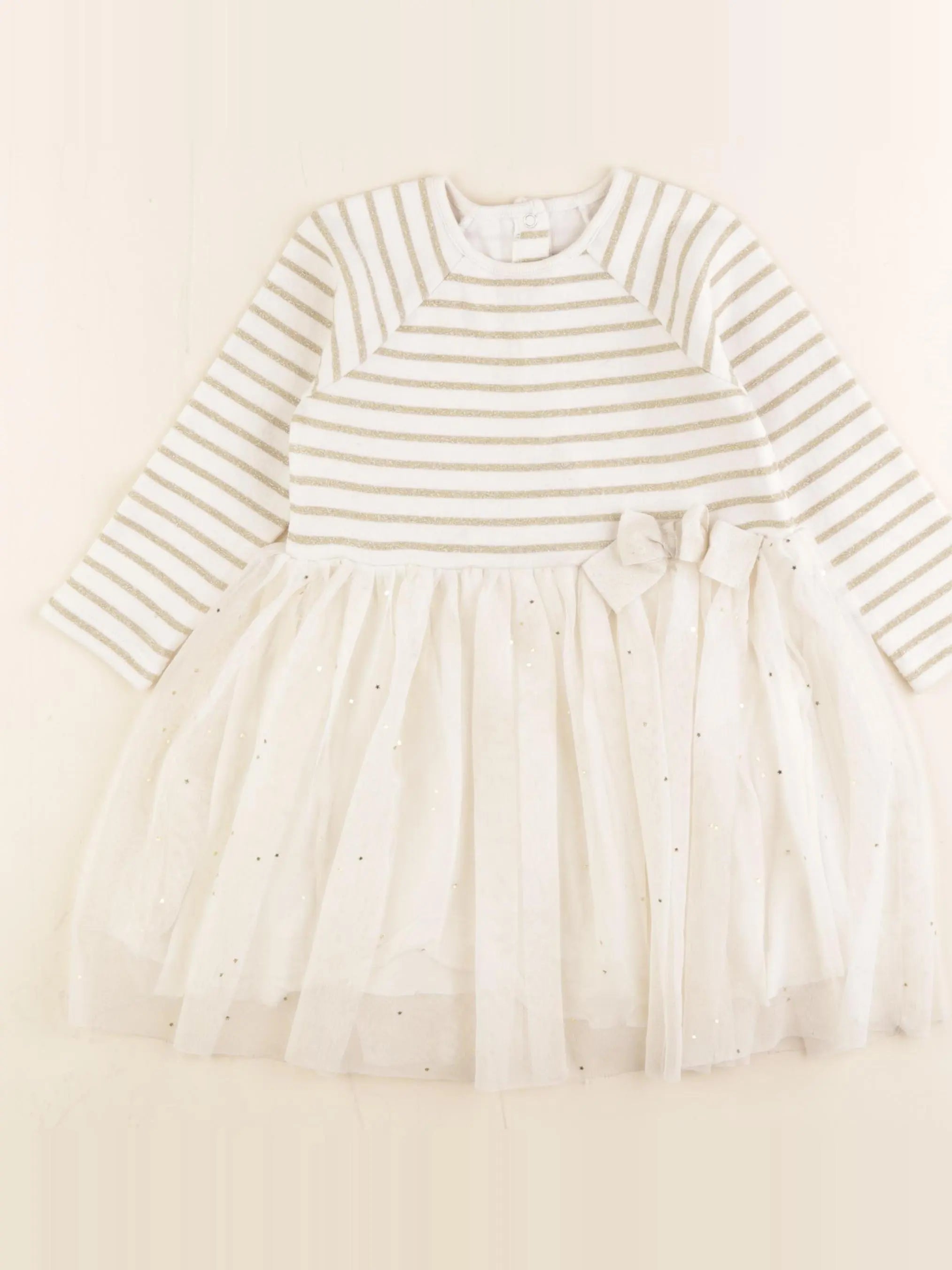 Petit Bateau - robe or, beige - 24 mois