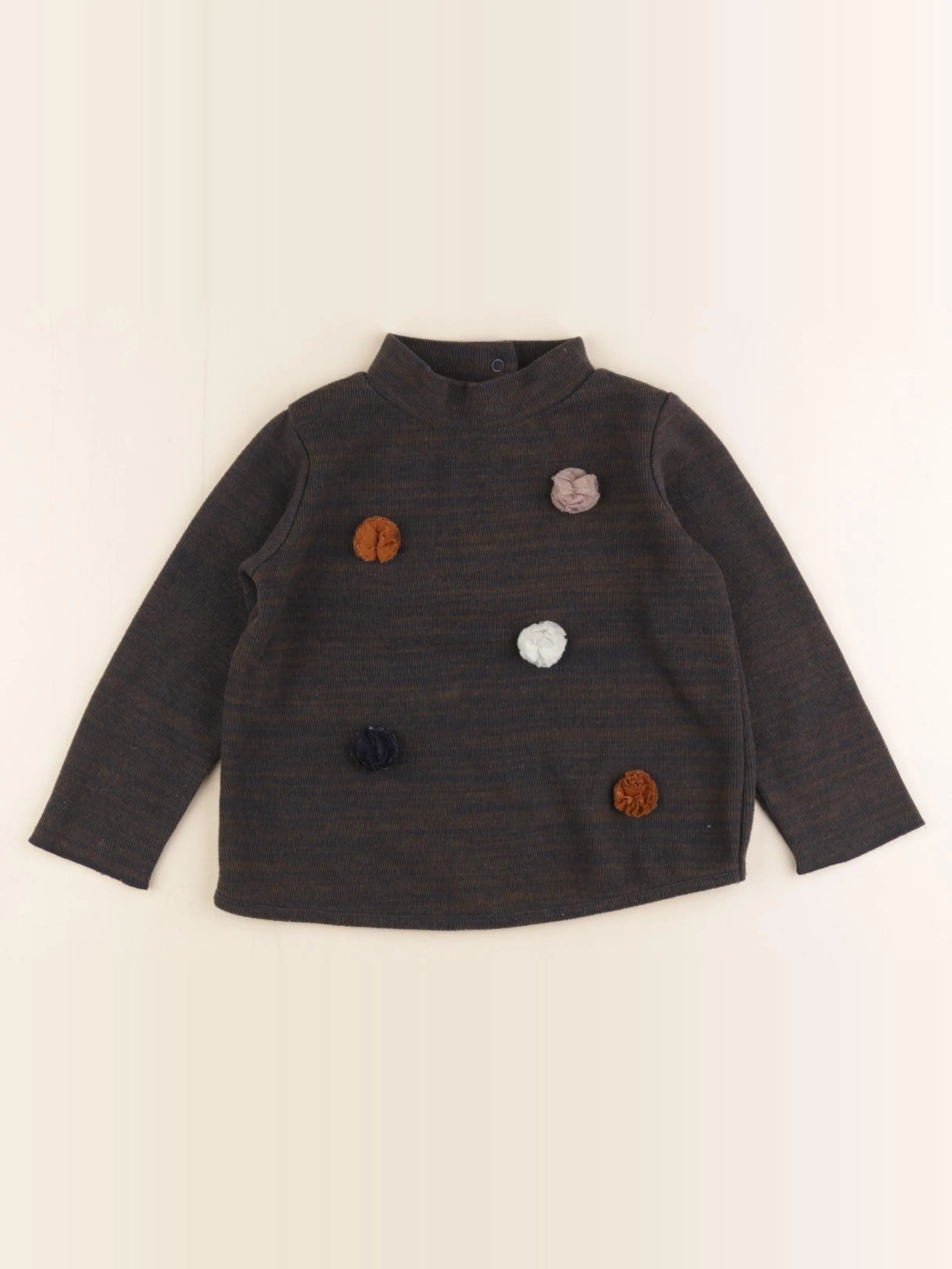 Zara - sweat marron, bleu - 3/4 ans