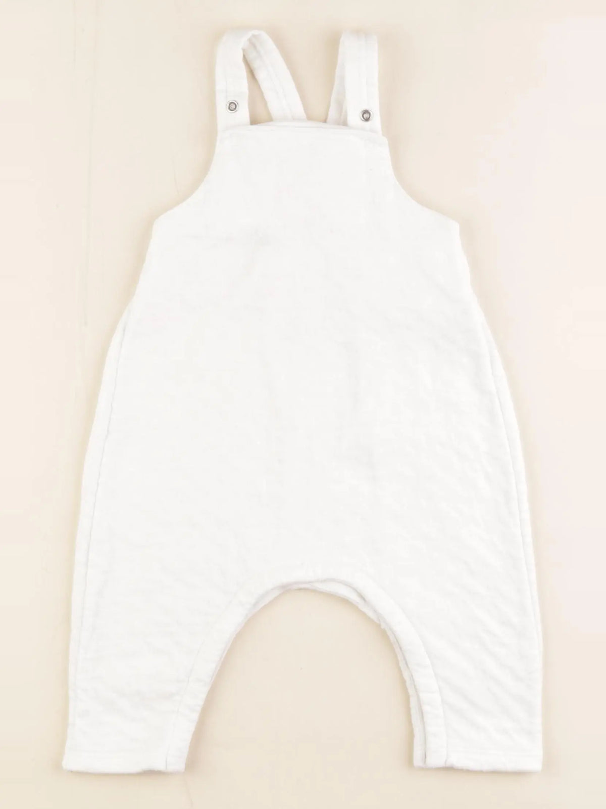 Petit Bateau - salopette blanc - 6 mois