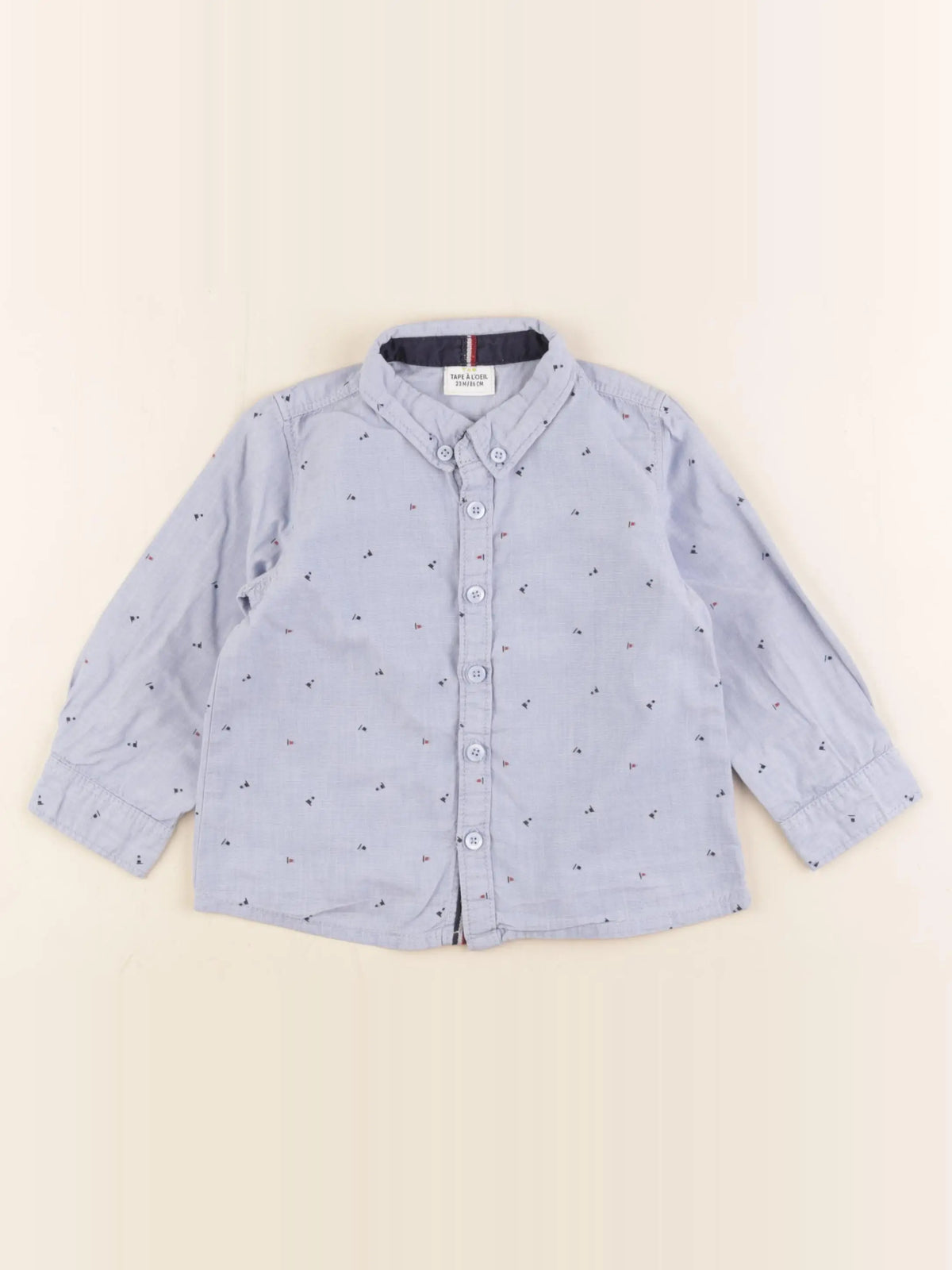 Tape à l'oeil - chemise bleu - 24 mois