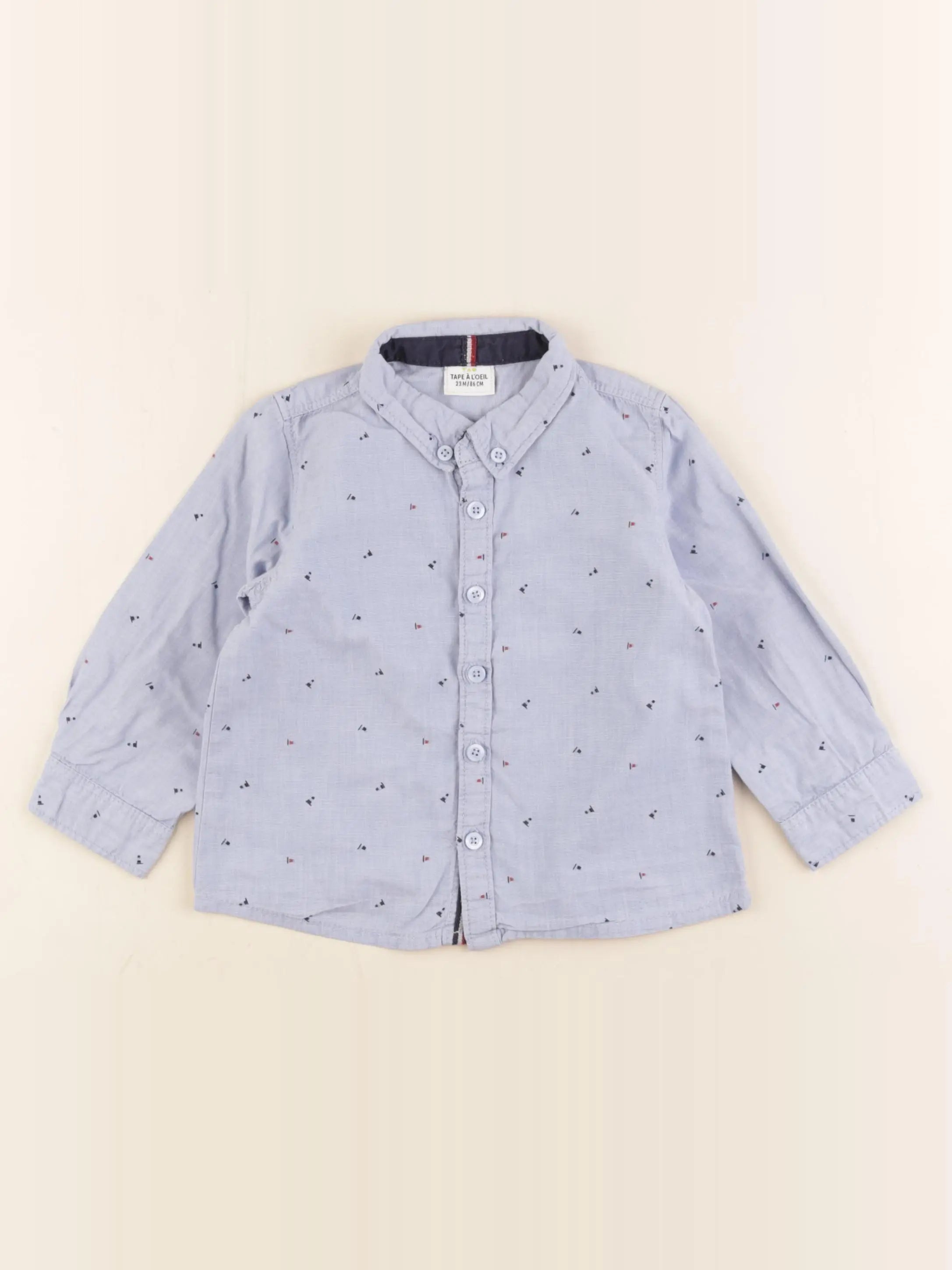 Tape à l'oeil - chemise bleu - 24 mois