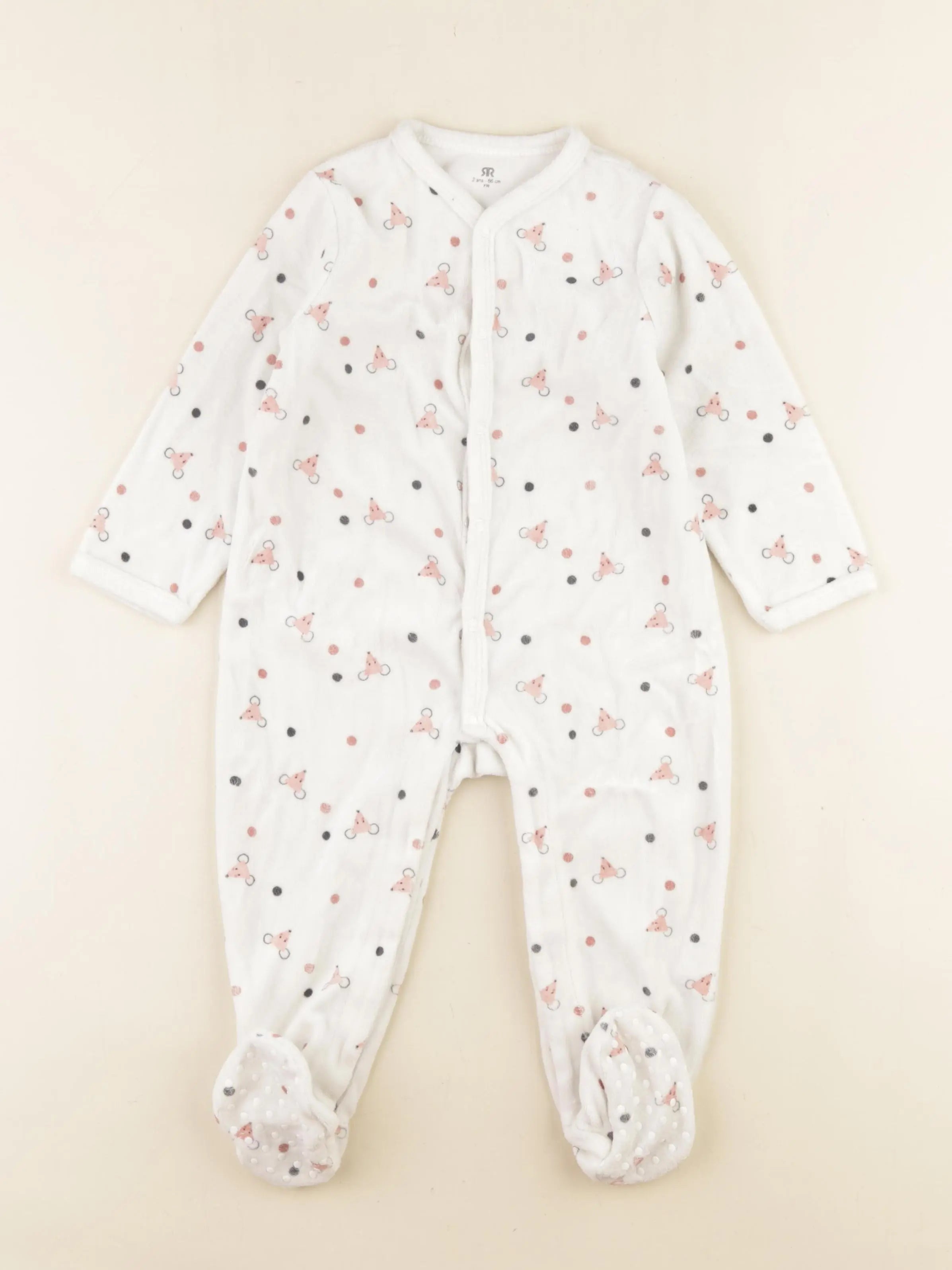 La Redoute - pyjama velours blanc - 2 ans