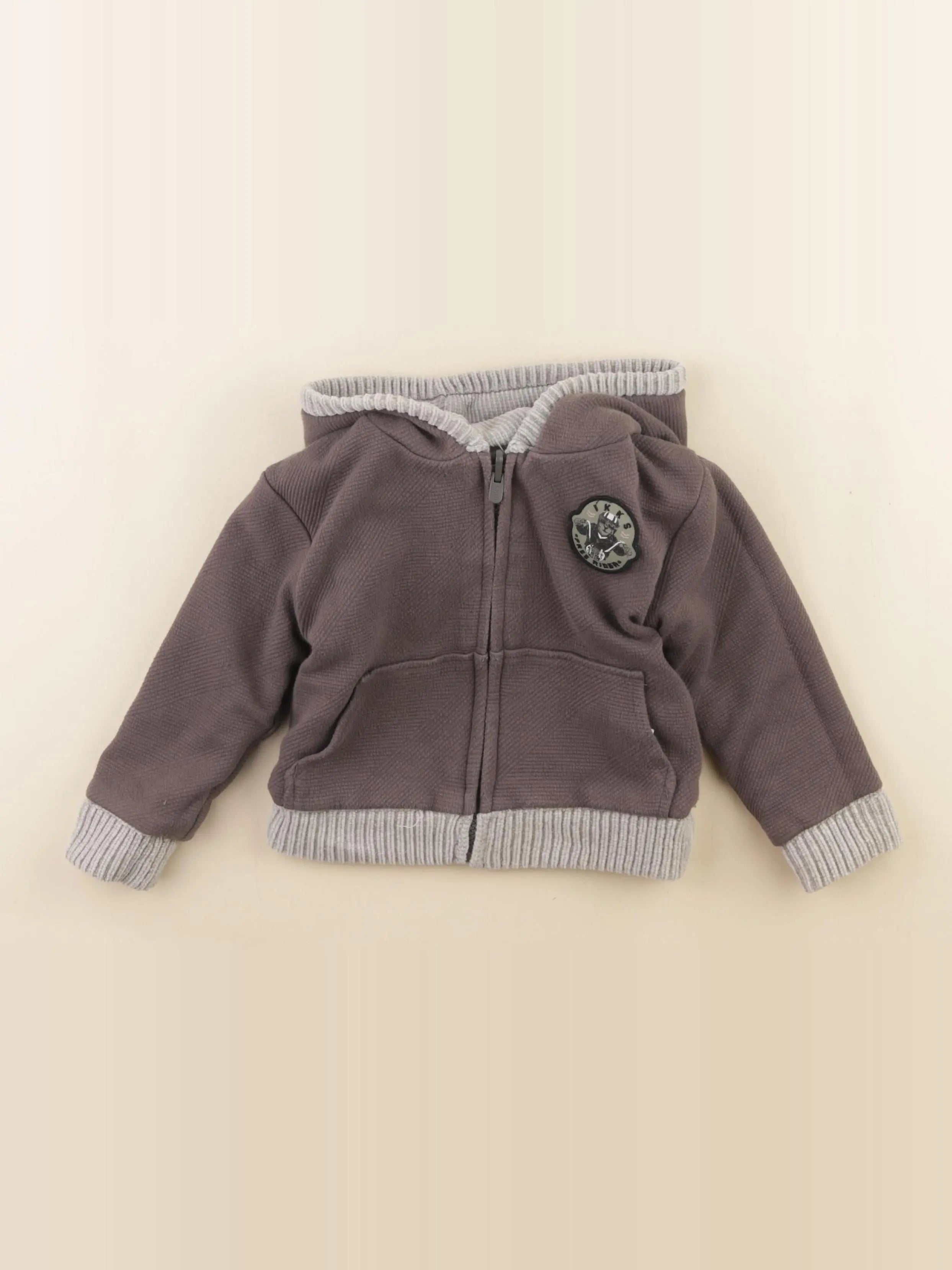 IKKS - veste réversible gris - 2 ans