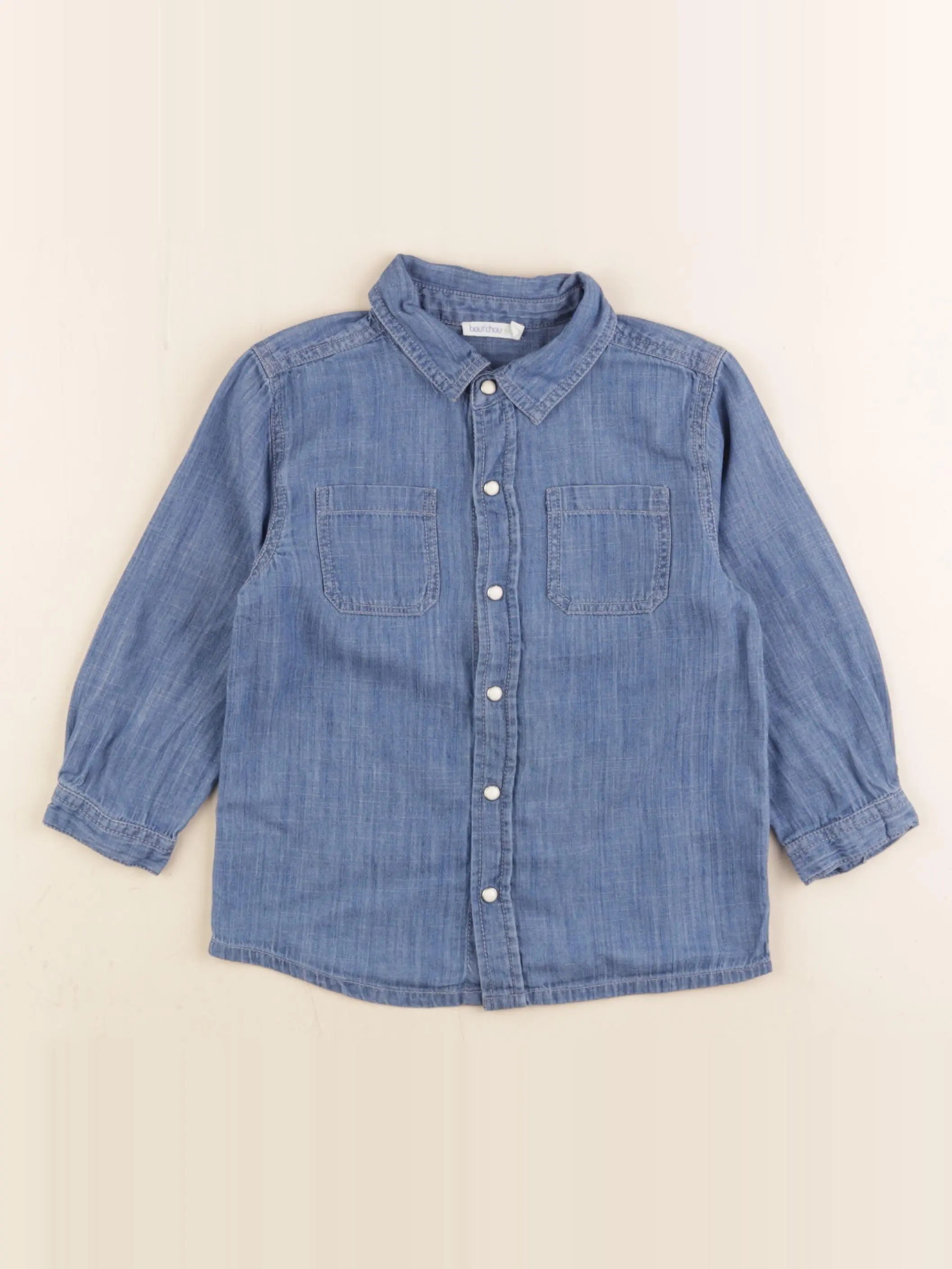 Boutchou - chemise bleu - 36 mois