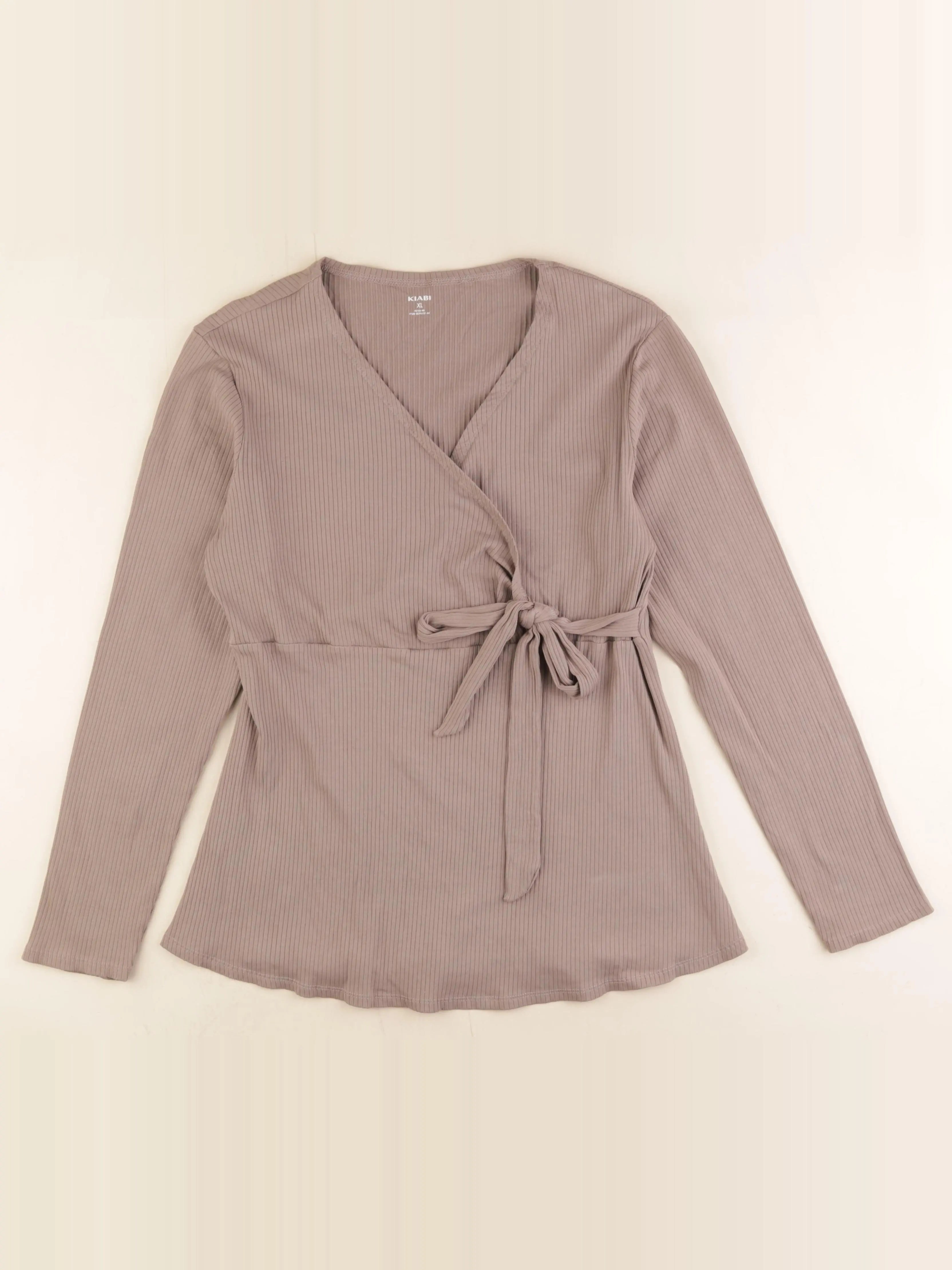 Kiabi - tee-shirt grossesse marron - xl