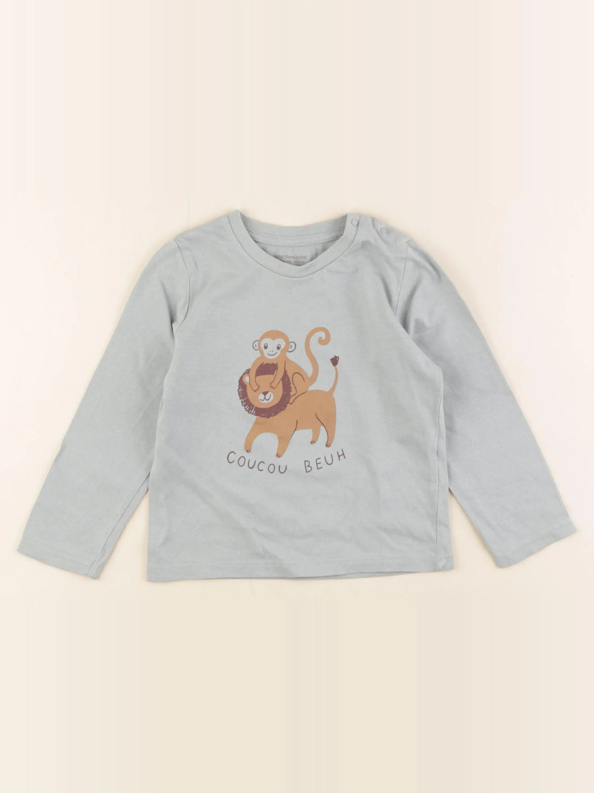 Vertbaudet - tee-shirt bleu - 24 mois