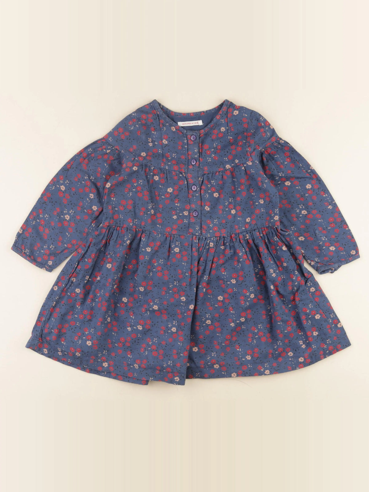 Monoprix - robe bleu - 3 ans