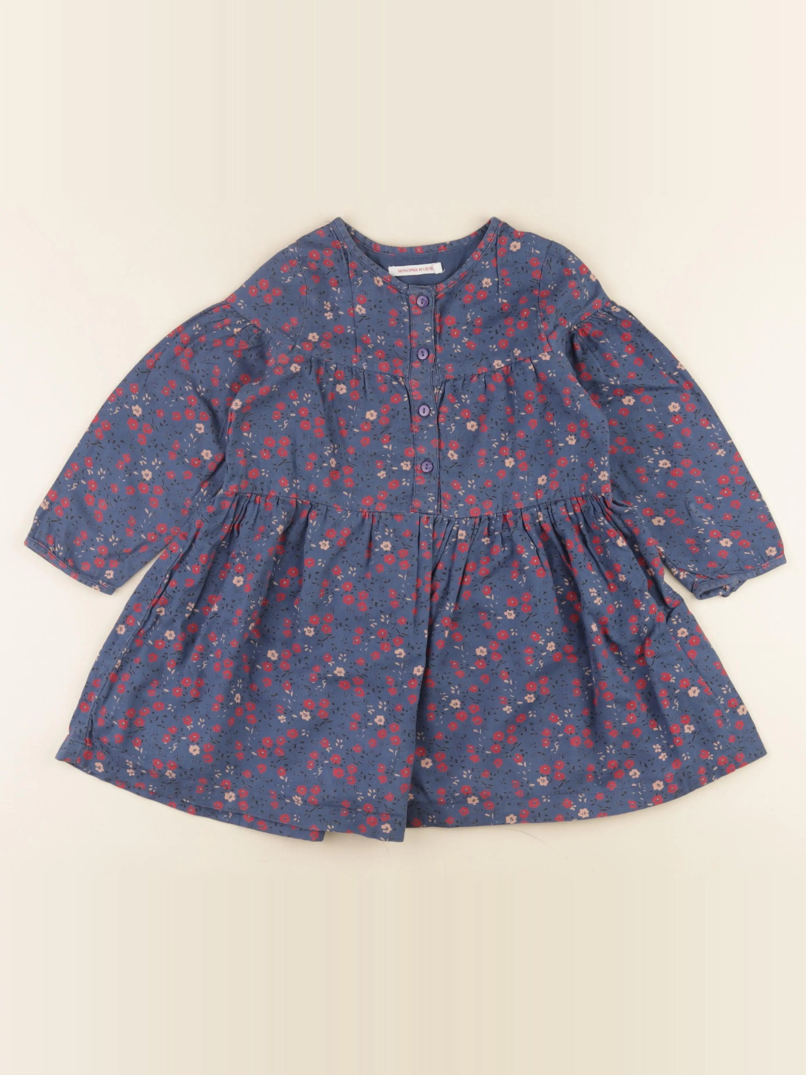 Monoprix - robe bleu - 3 ans