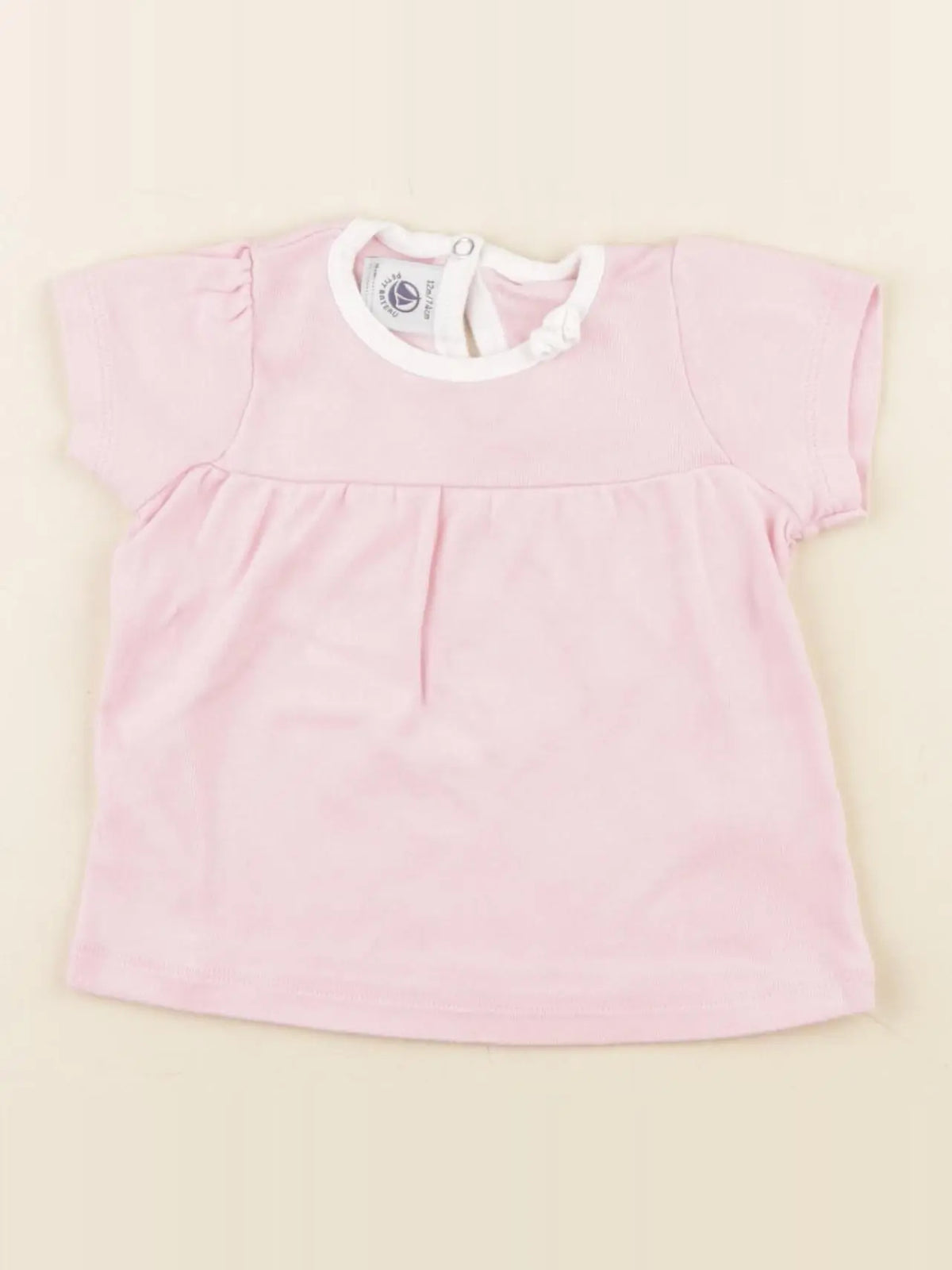 Petit Bateau - tee-shirt rose - 12 mois