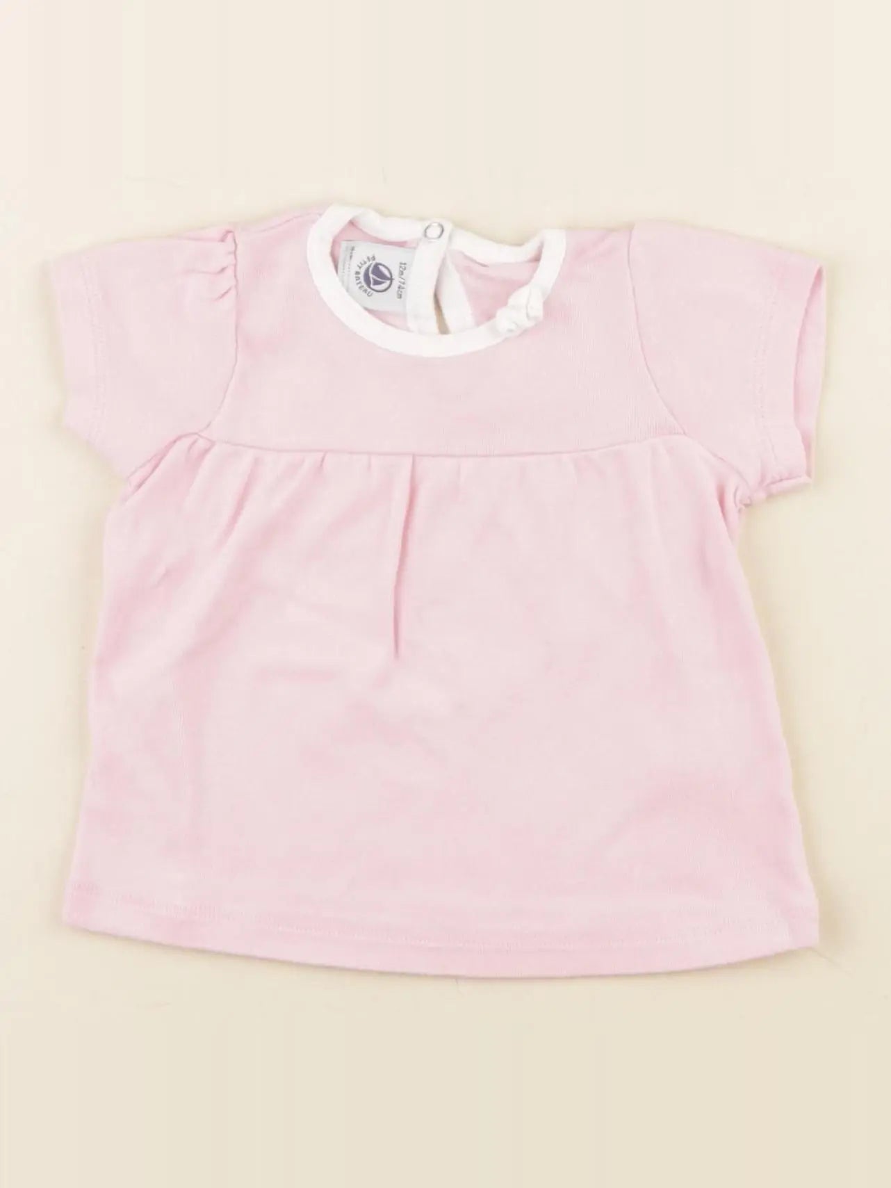 Petit Bateau - tee-shirt rose - 12 mois