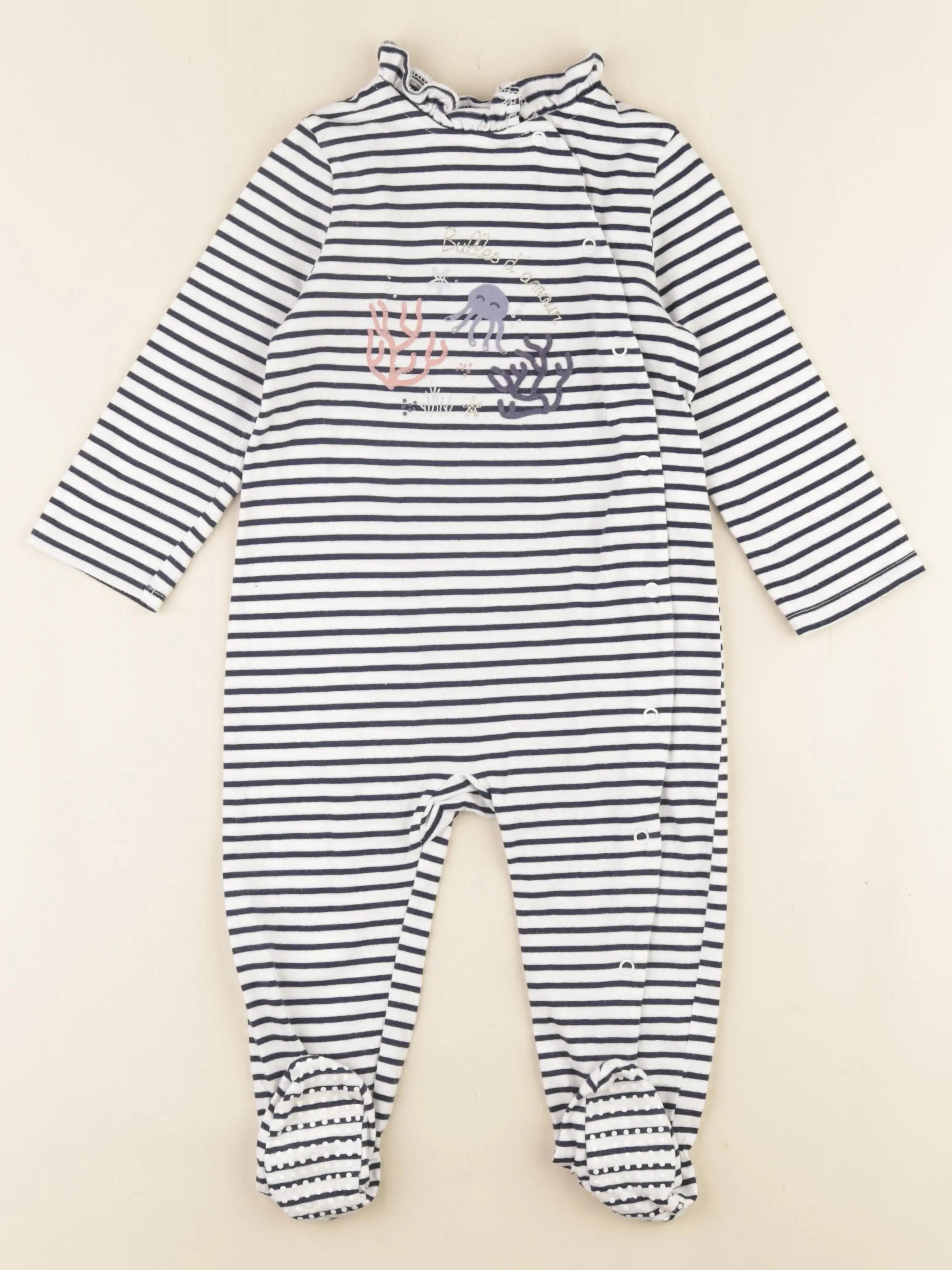 Tape à l'oeil - pyjama coton blanc, bleu - 24 mois