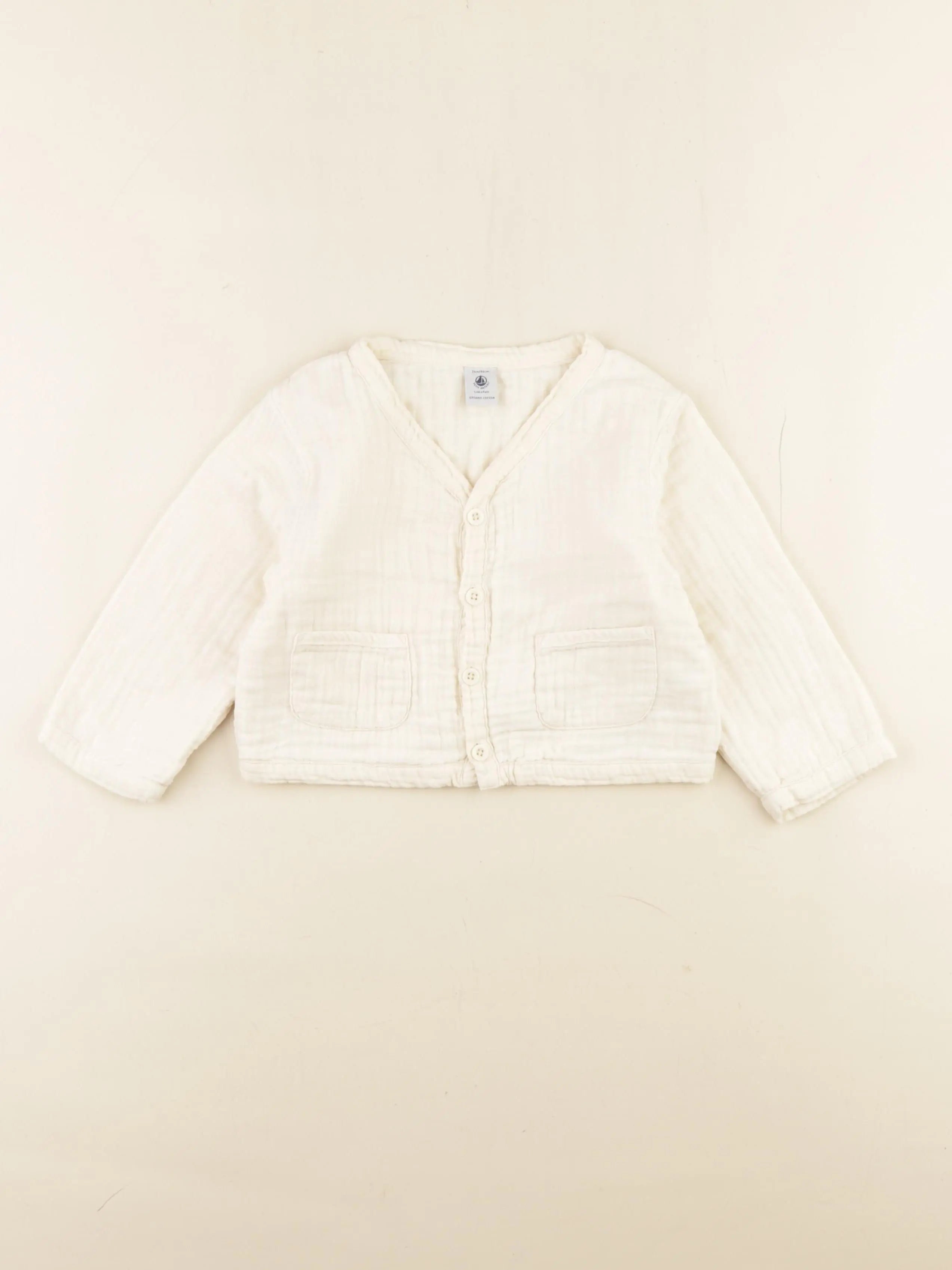 Petit Bateau - blouse beige - 24 mois