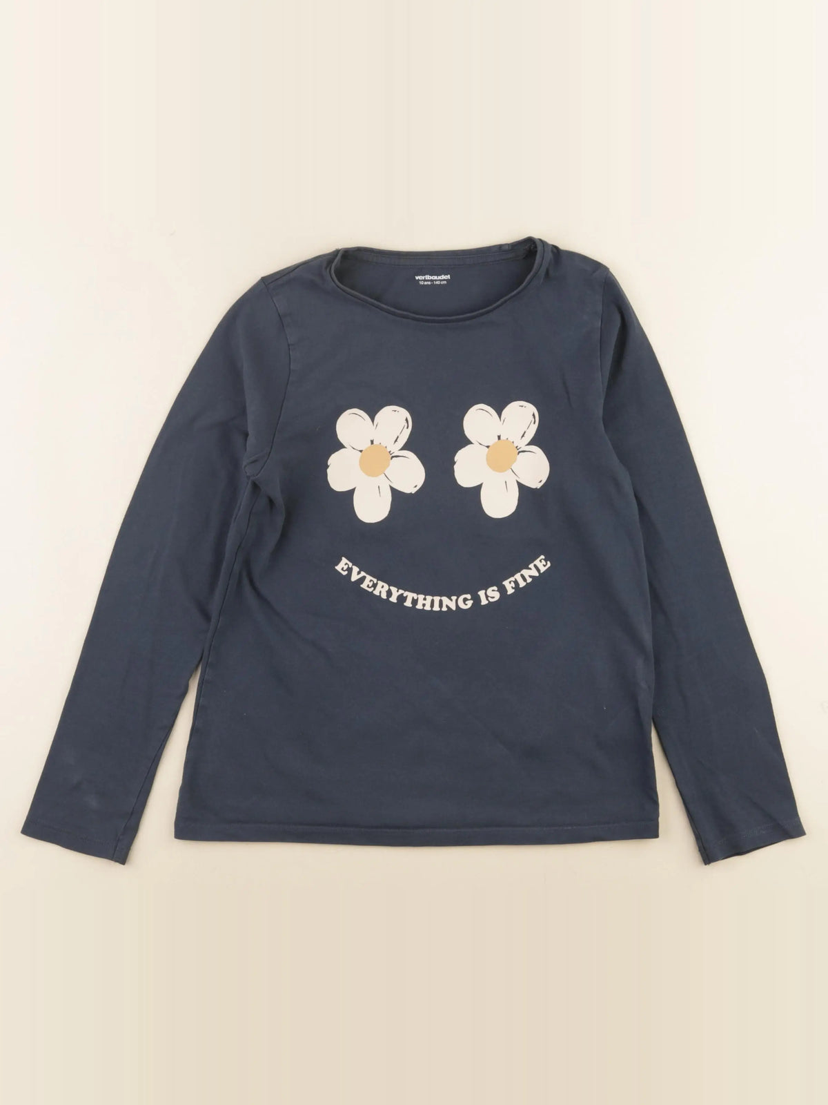 Vertbaudet - tee-shirt bleu - 10 ans
