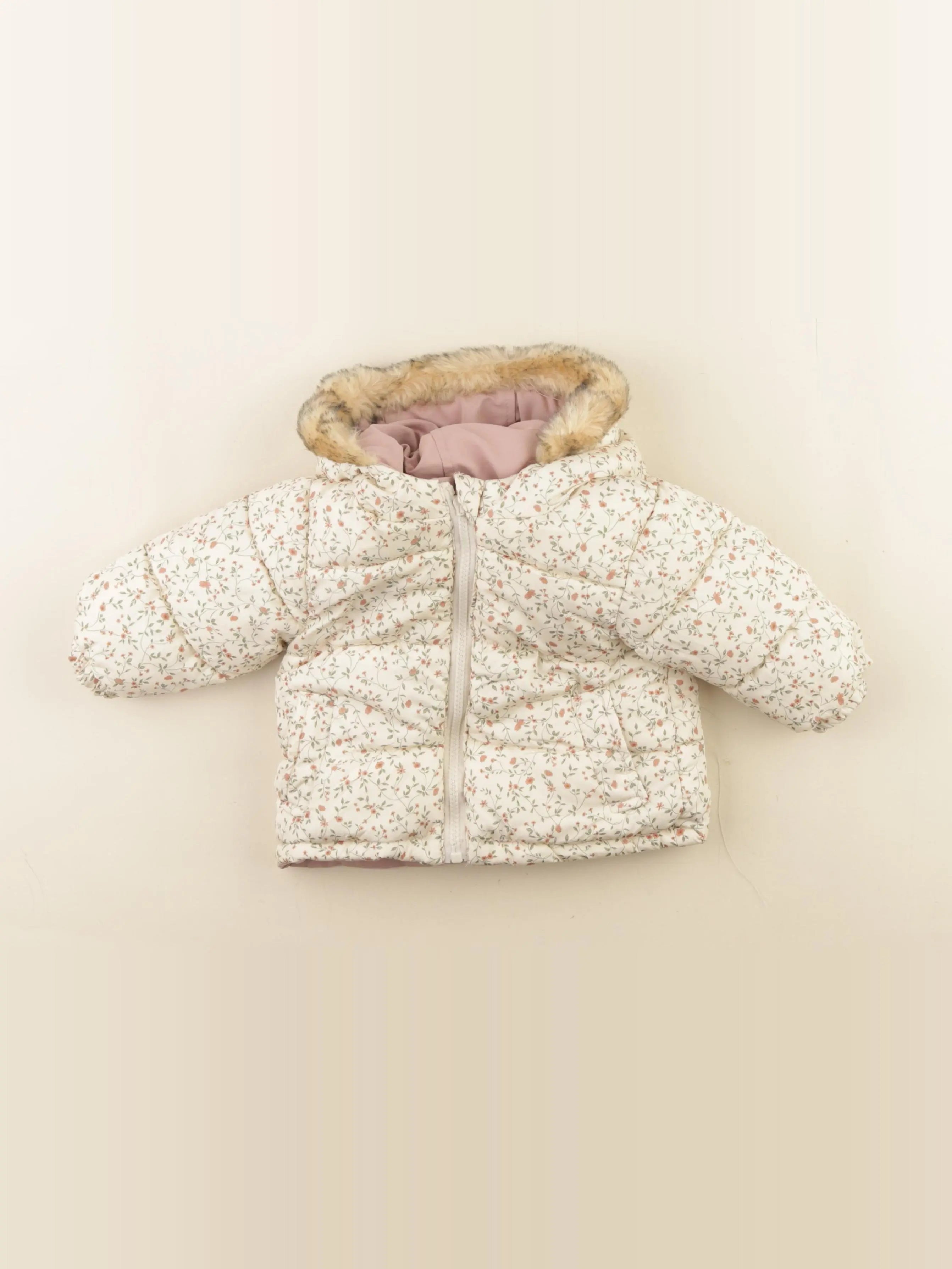 Vertbaudet - manteau rose - 6 mois