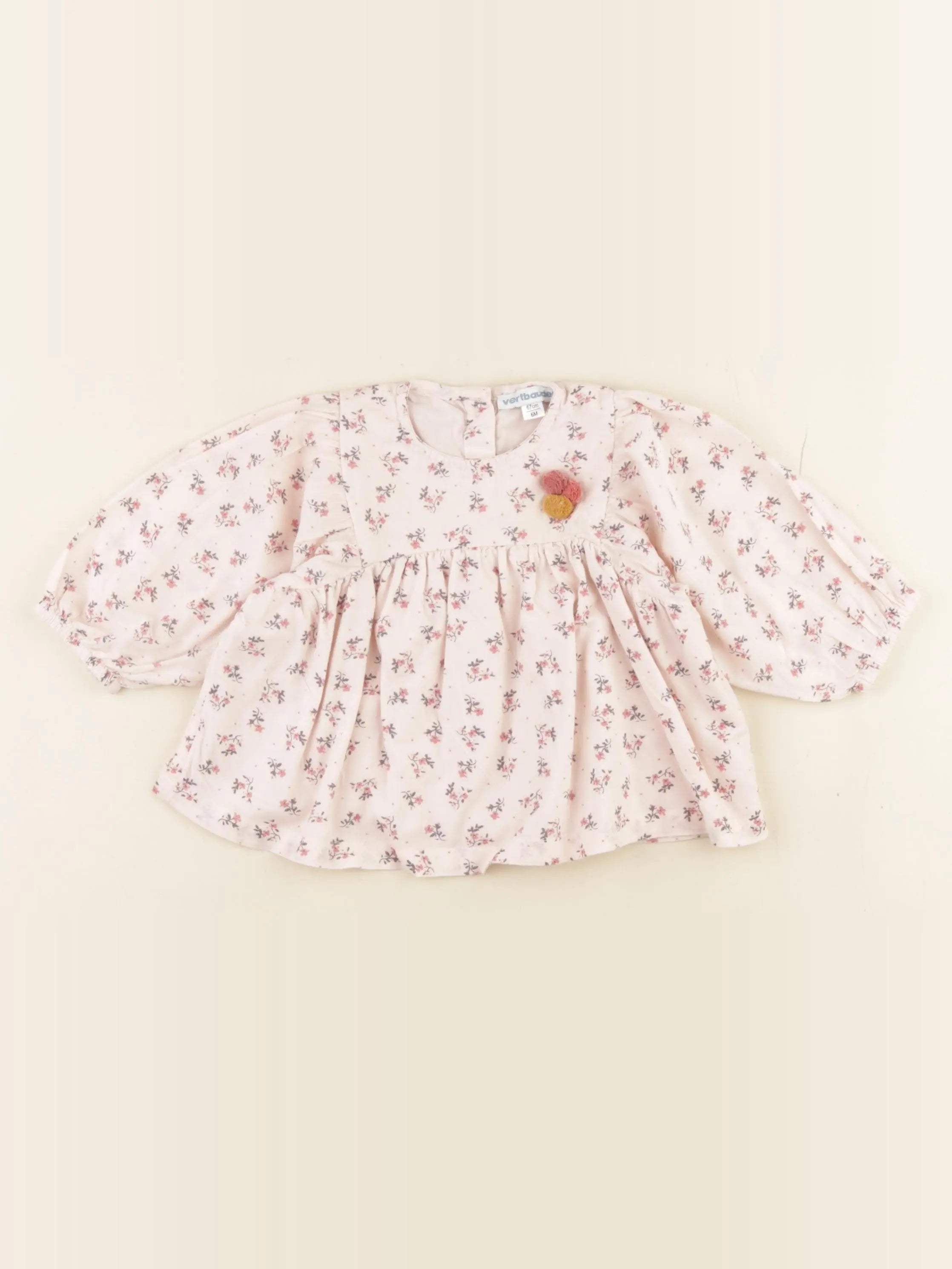 Vertbaudet - blouse rose - 6 mois