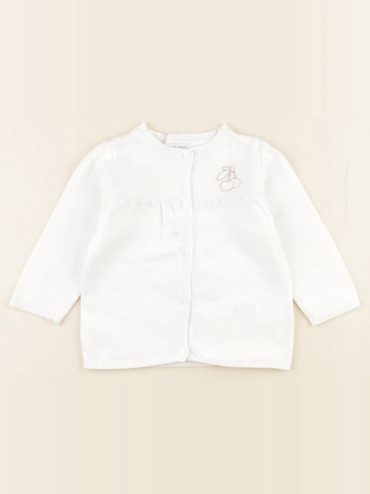 Vertbaudet - gilet blanc - 12 mois