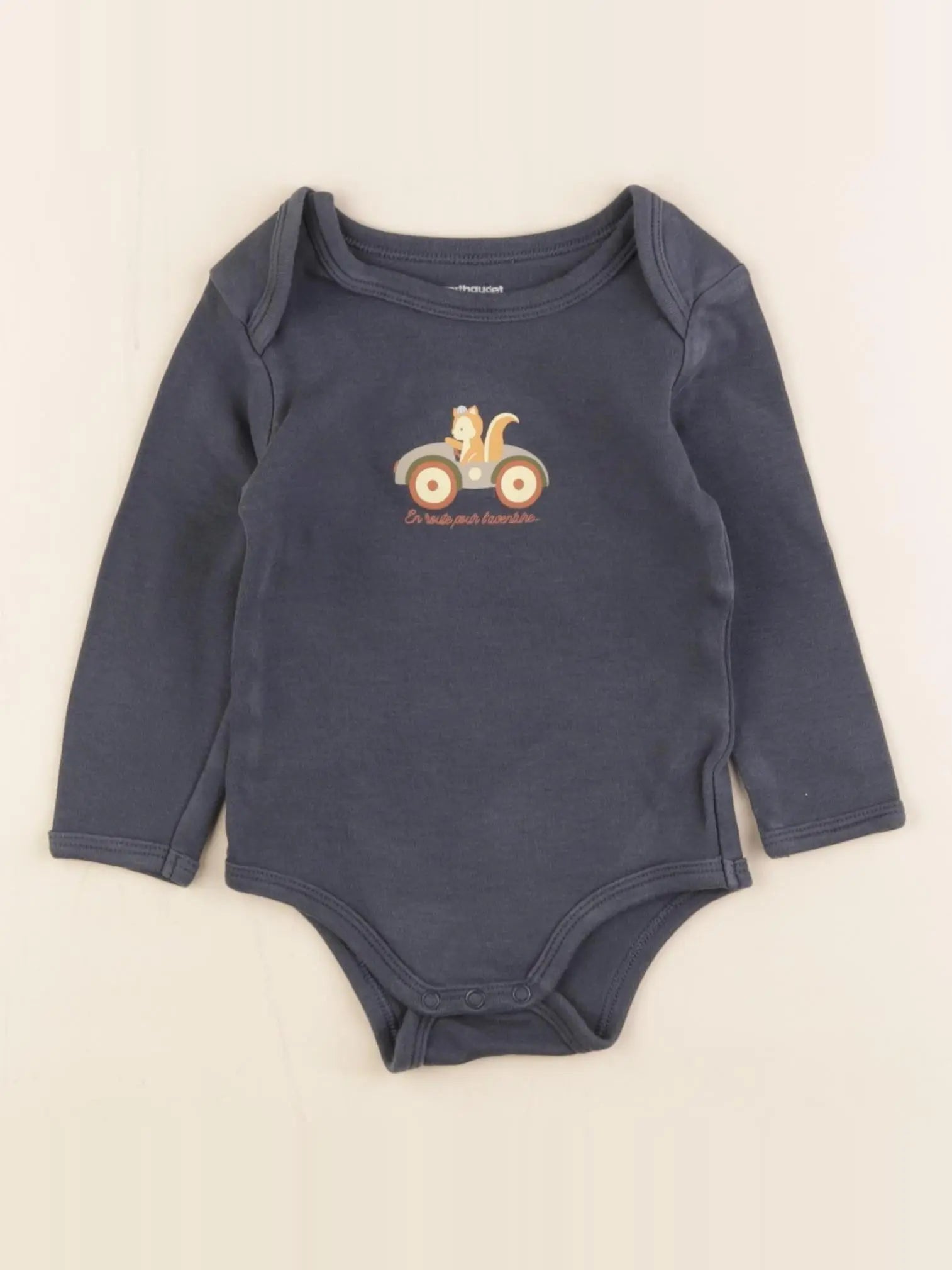 Vertbaudet - body gris - 12 mois