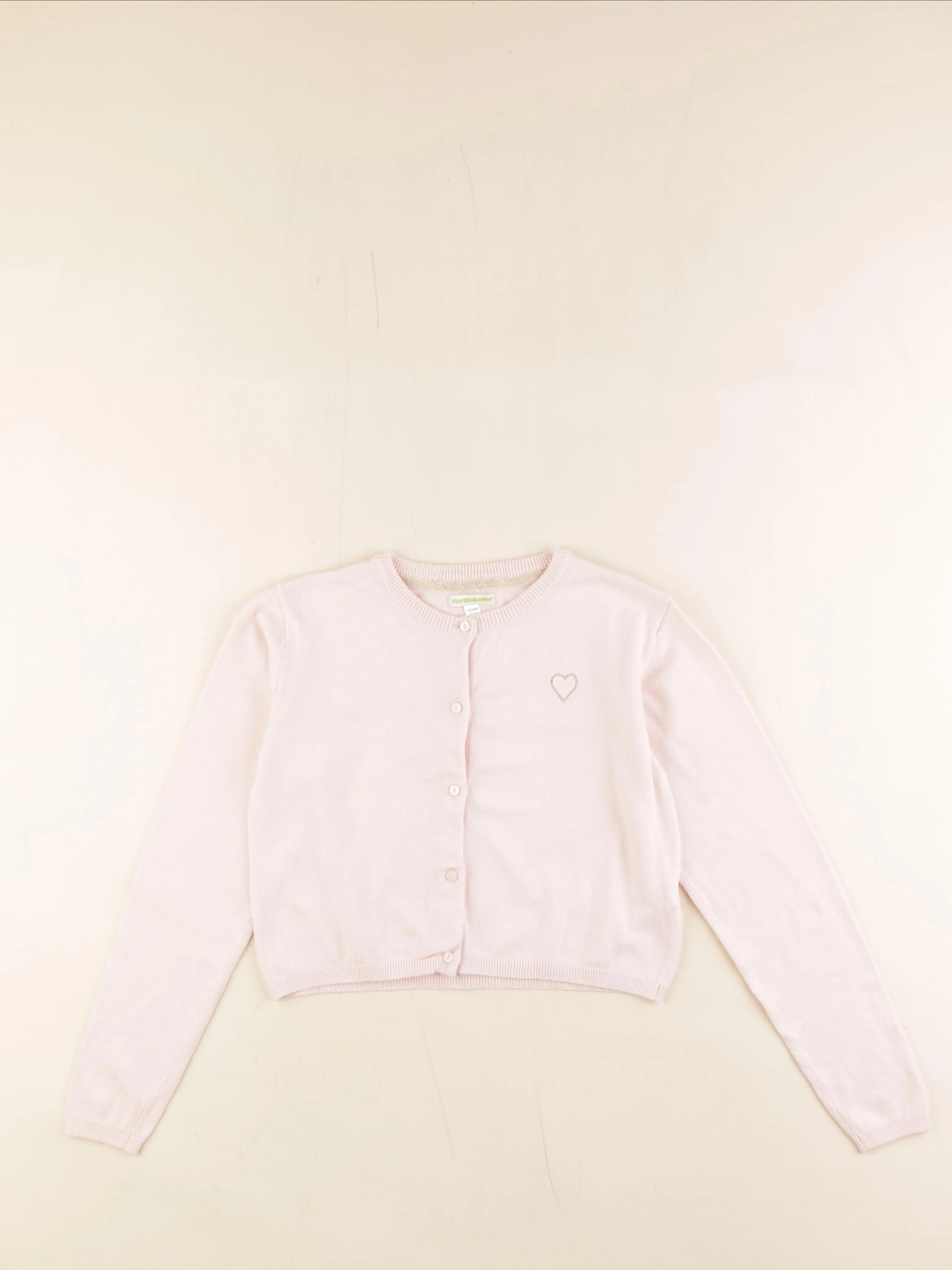 Vertbaudet - gilet rose - 12 ans