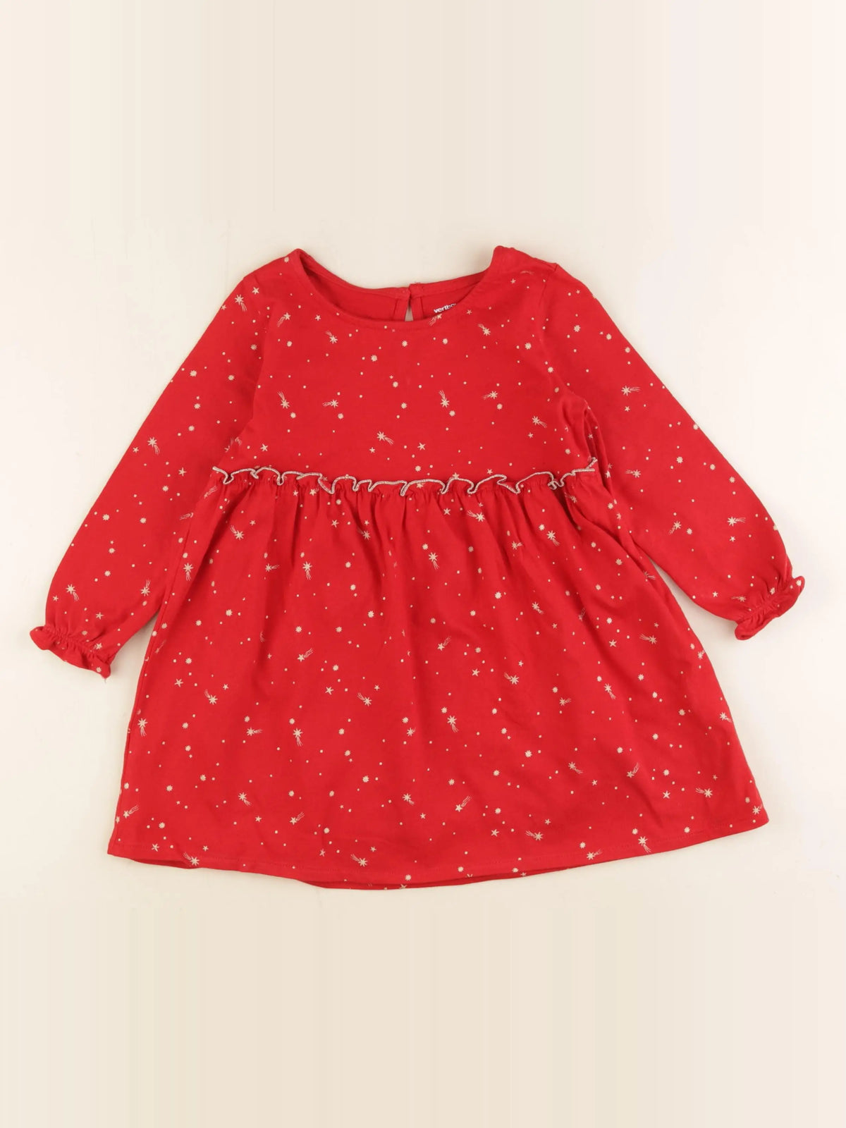 Vertbaudet - robe rouge - 8 ans